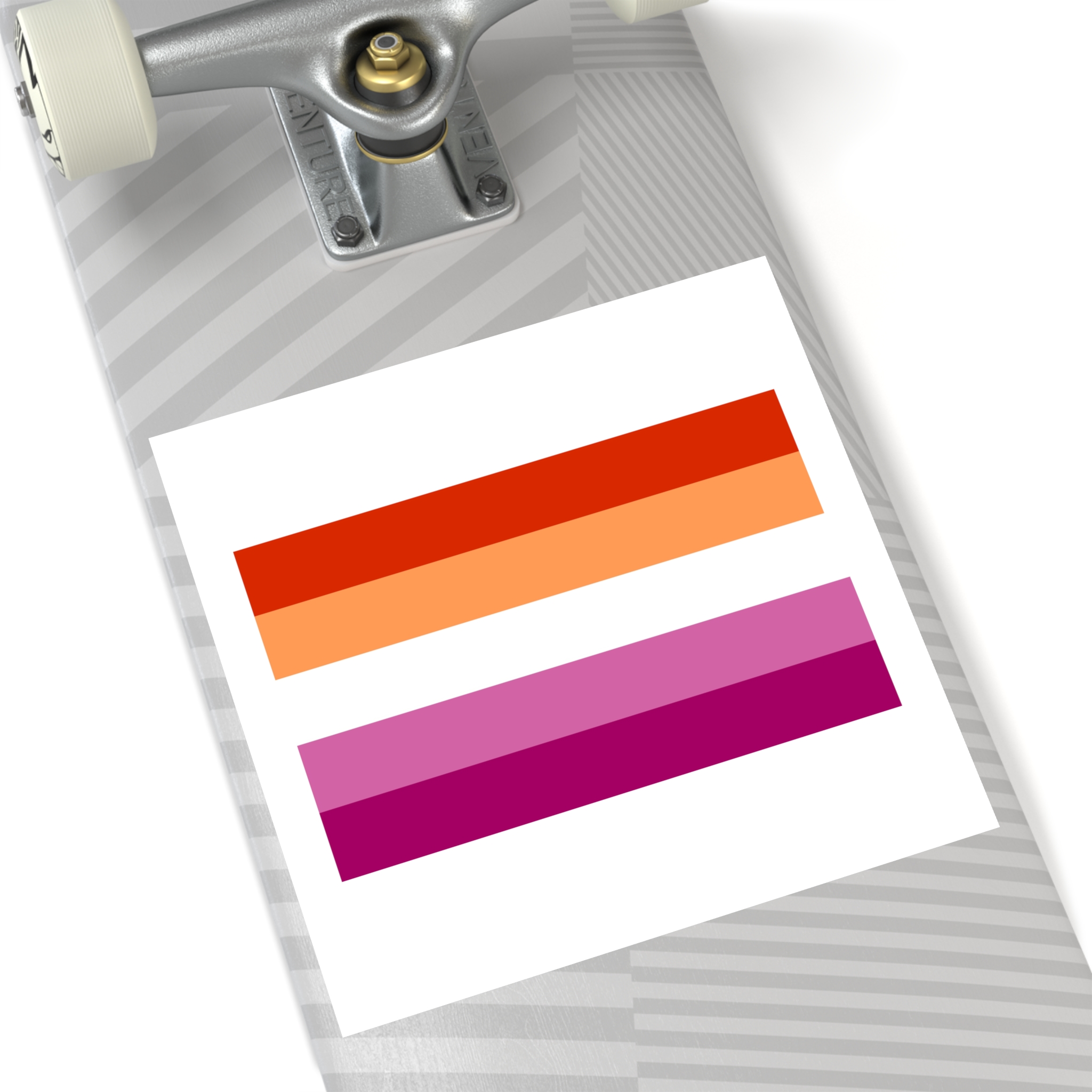 Lesbian Flag Laminate Stickers Square - Image 64