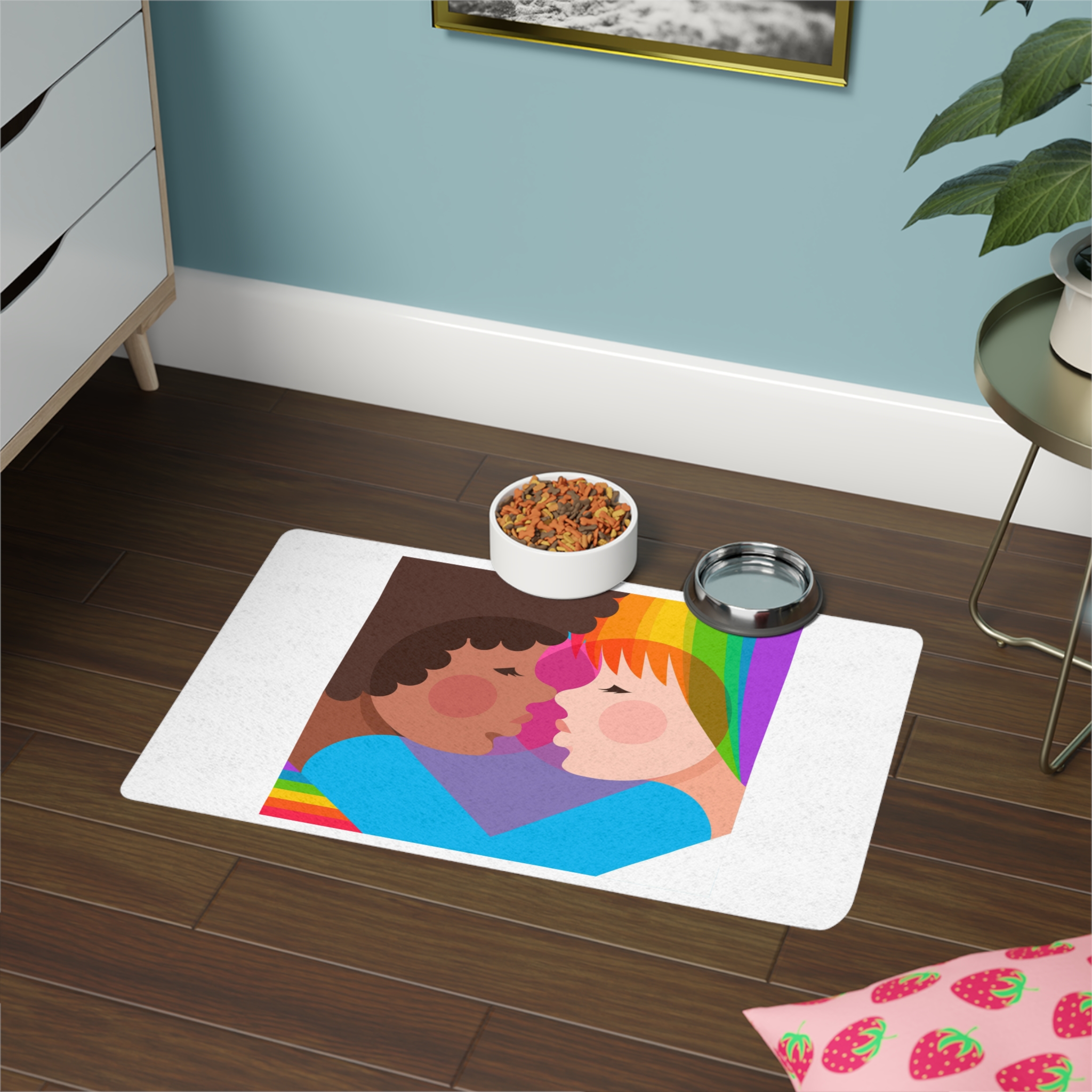 Lesbian Pride Design 20D892 Pet Food Mat 12x18 - Image 4
