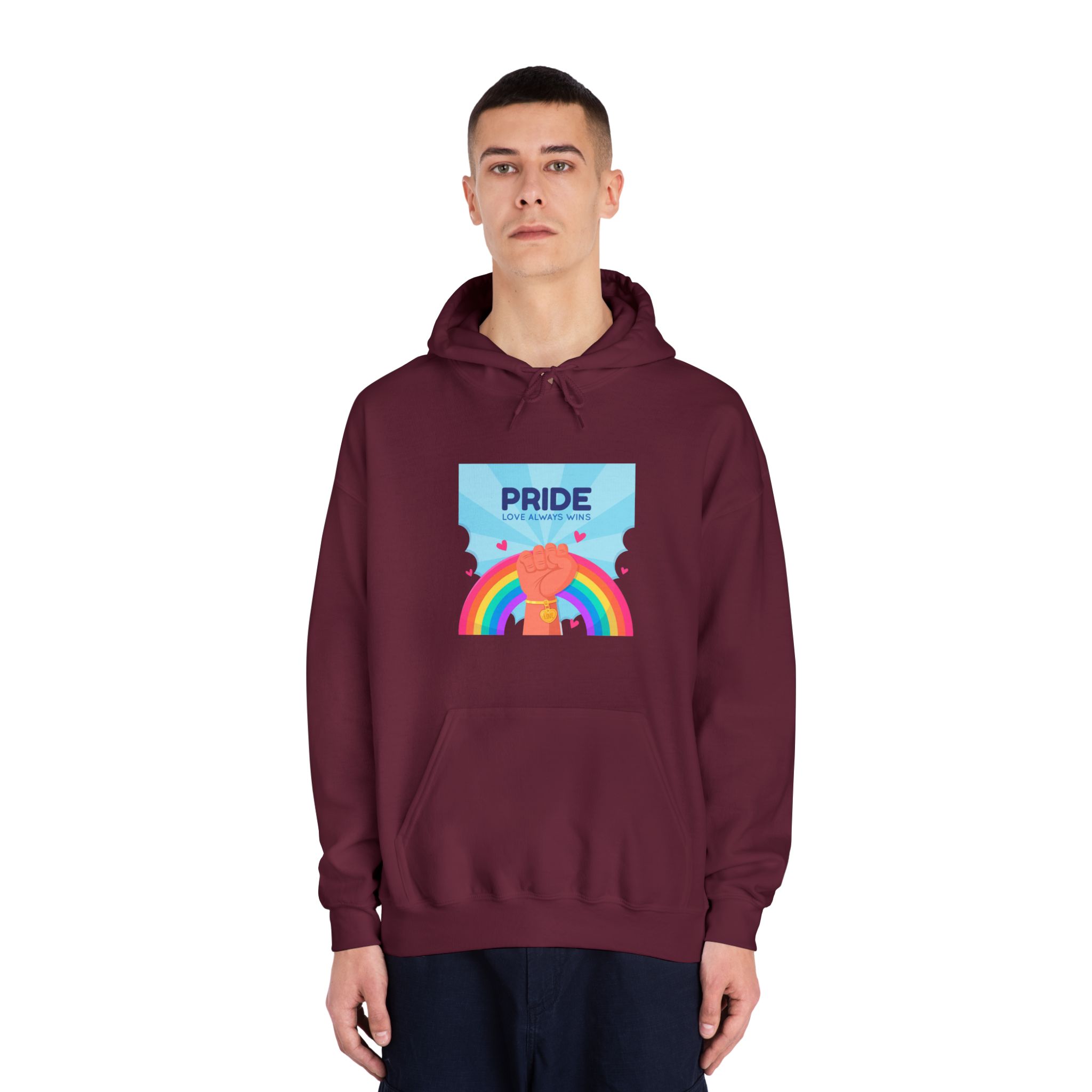 Pride Day Concept Unisex Dryblend Hooded Sweatshirt - Image 19