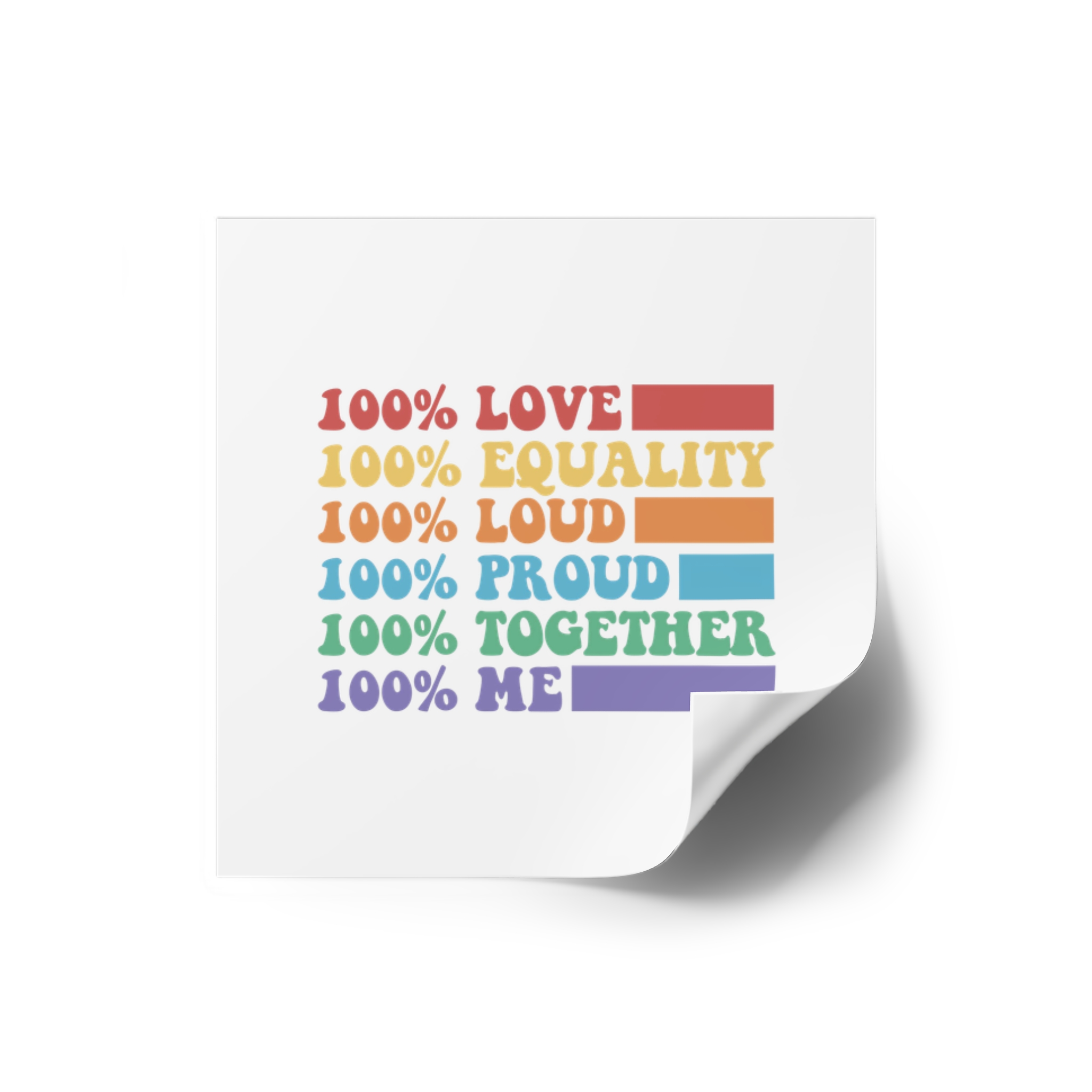 Pride Lgbt Gay Typography T Shirt Design Laminate Stickers Square - Image 2