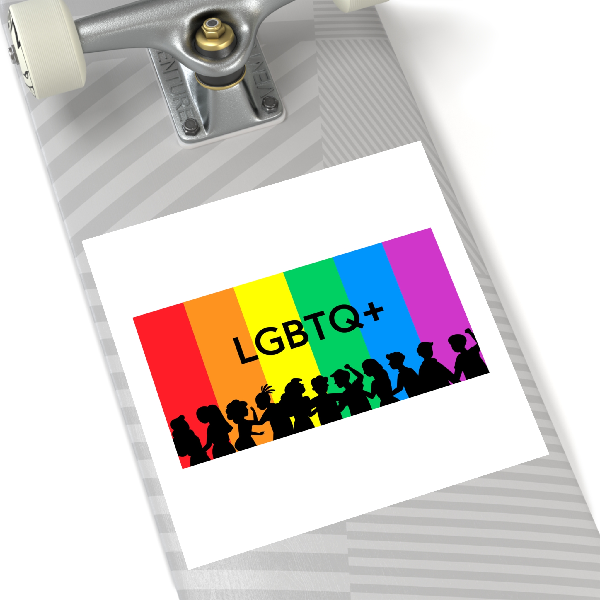 Rainbow Lgbt Lgbtqia Pride Flag Sign Flat Icon Laminate Stickers Square - Image 52