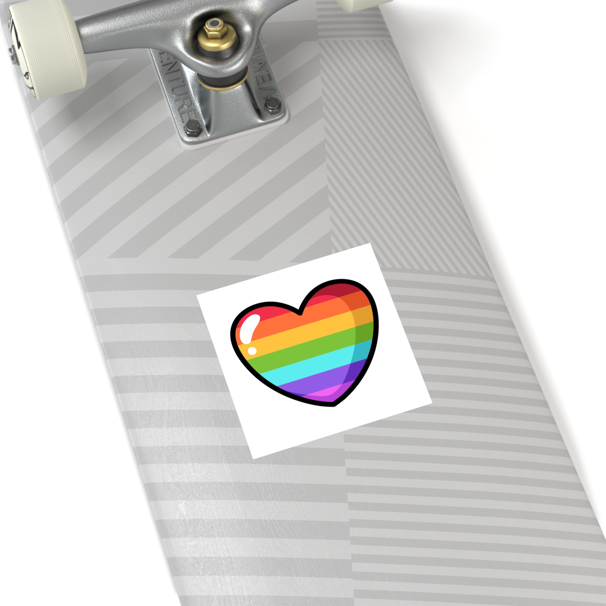 Pride Heart Cartoon Style Laminate Stickers Square - Image 20