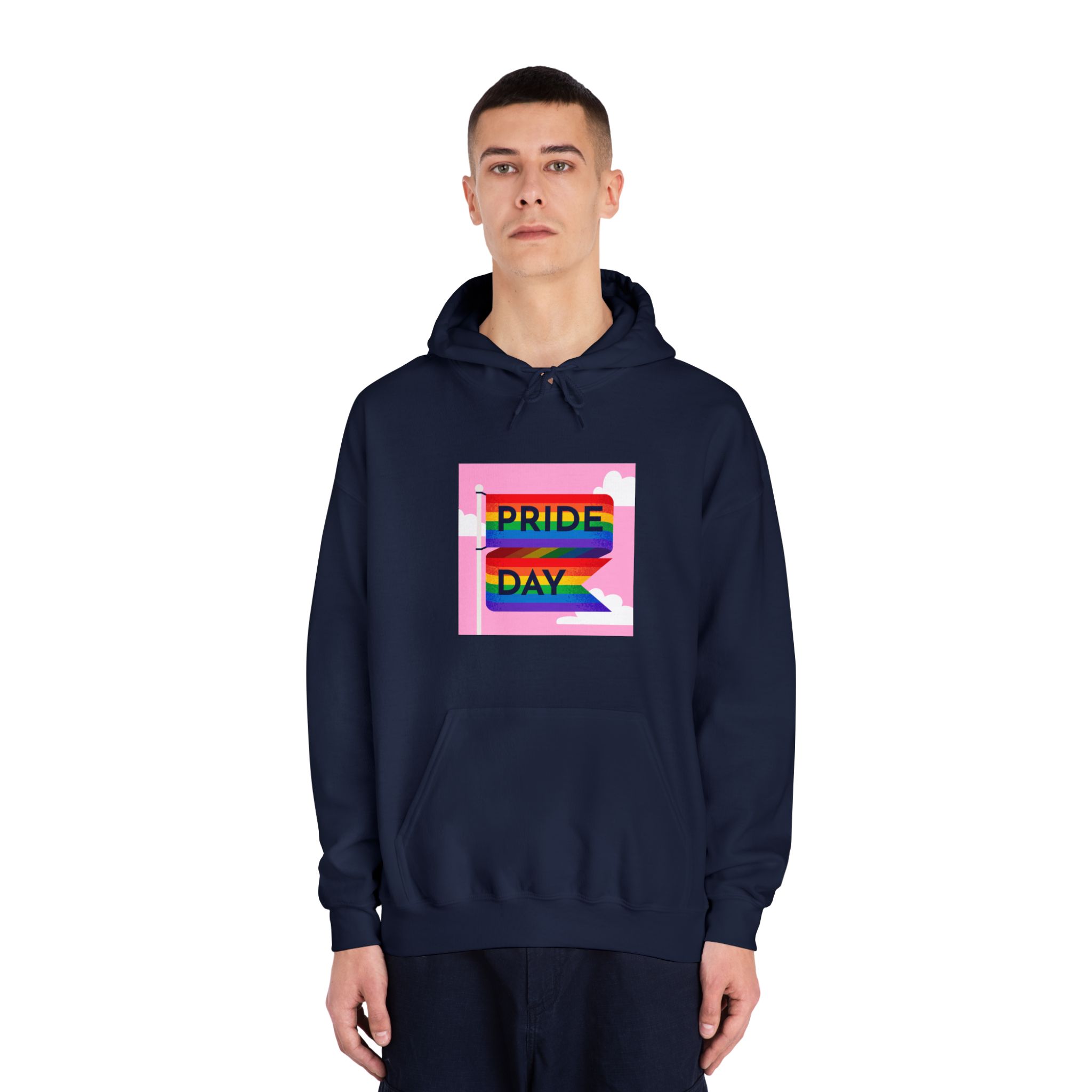 Pride Day Flag Illustration Unisex Dryblend Hooded Sweatshirt - Image 31