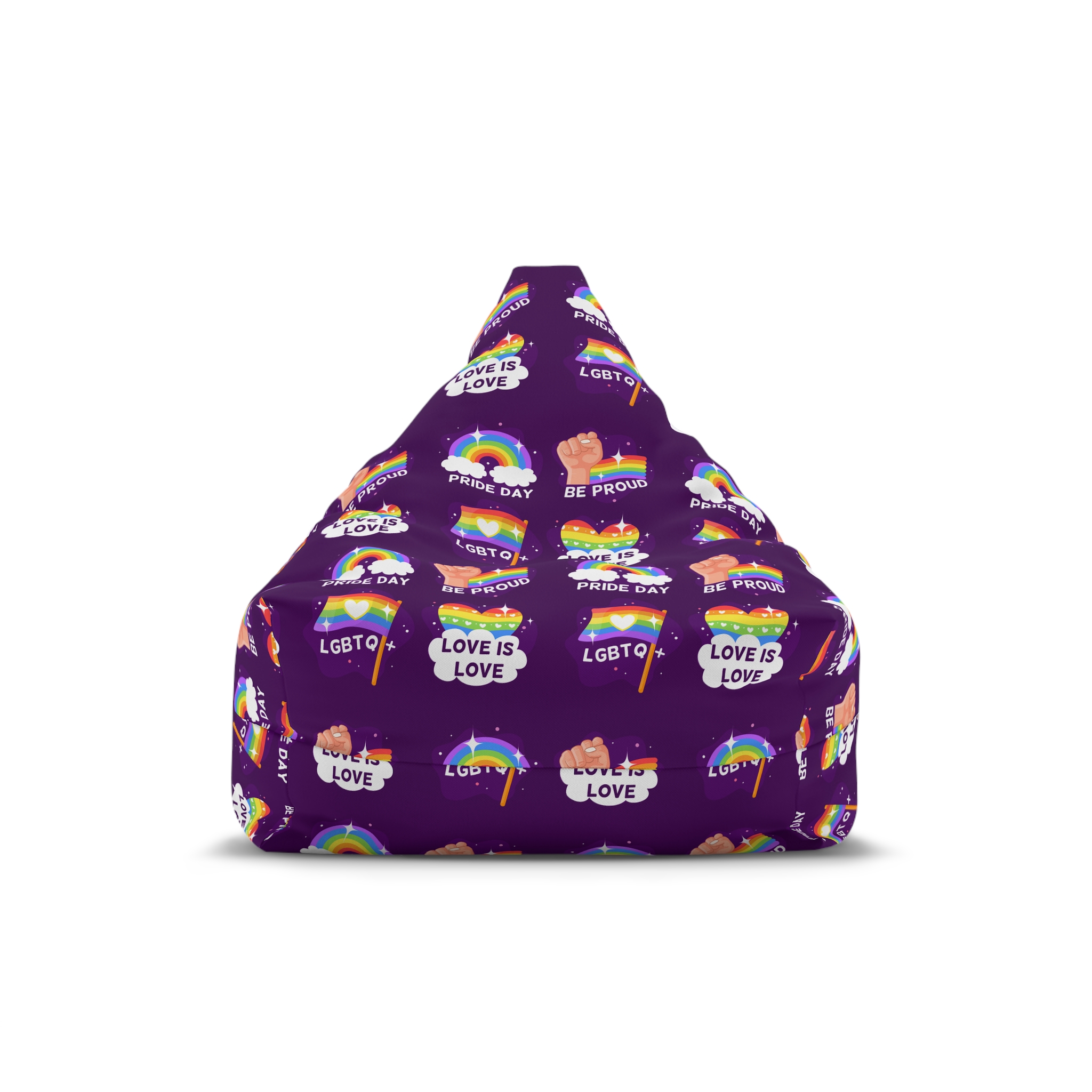 Pride Day Badges Collection Bean Bag Chair Cover
