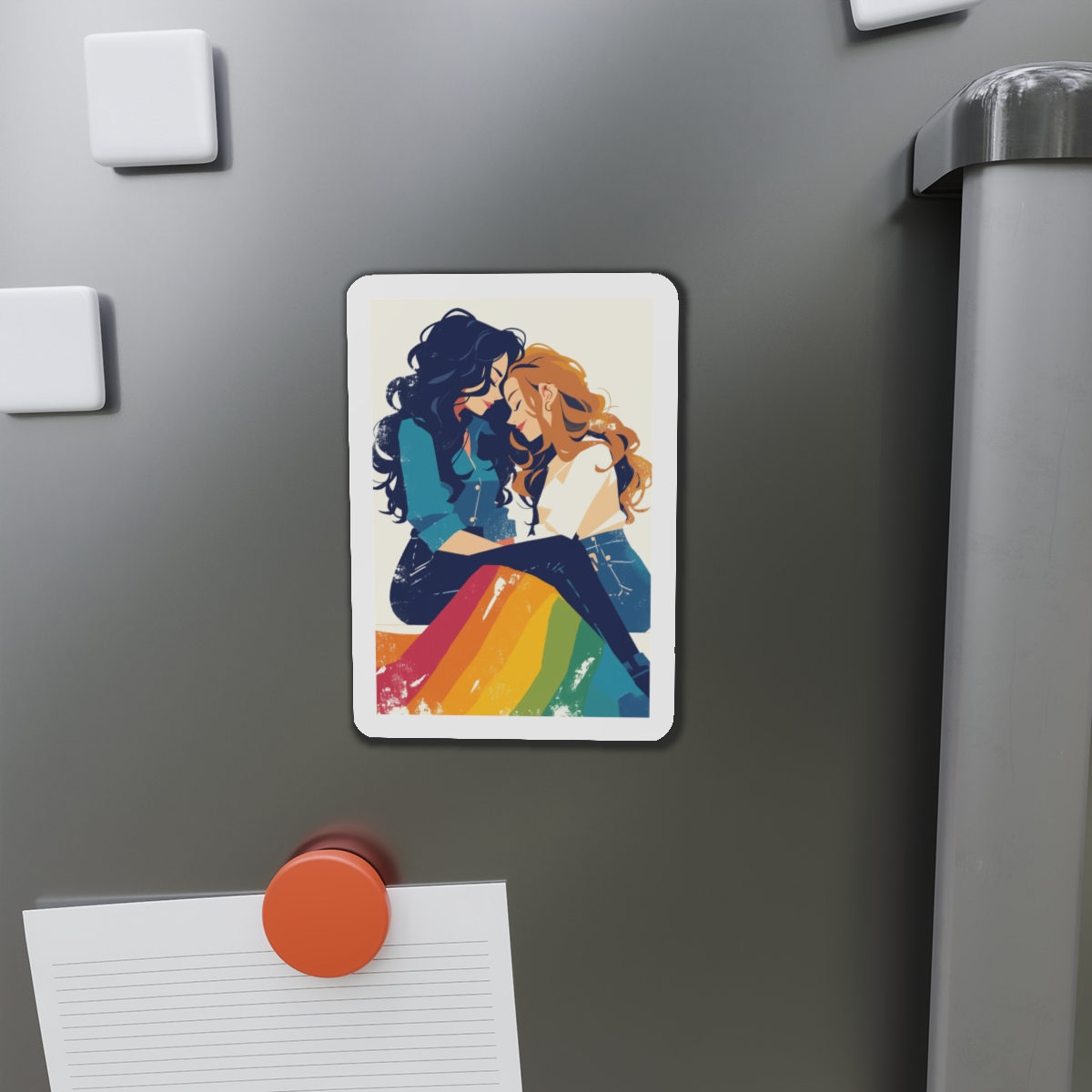 Lesbian Unity Strength Art Exhibit Sticker Die Cut Magnets - Image 11