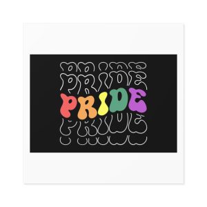 Pride Lgbt Gay Retro Tshirt Design(1) Laminate Stickers Square
