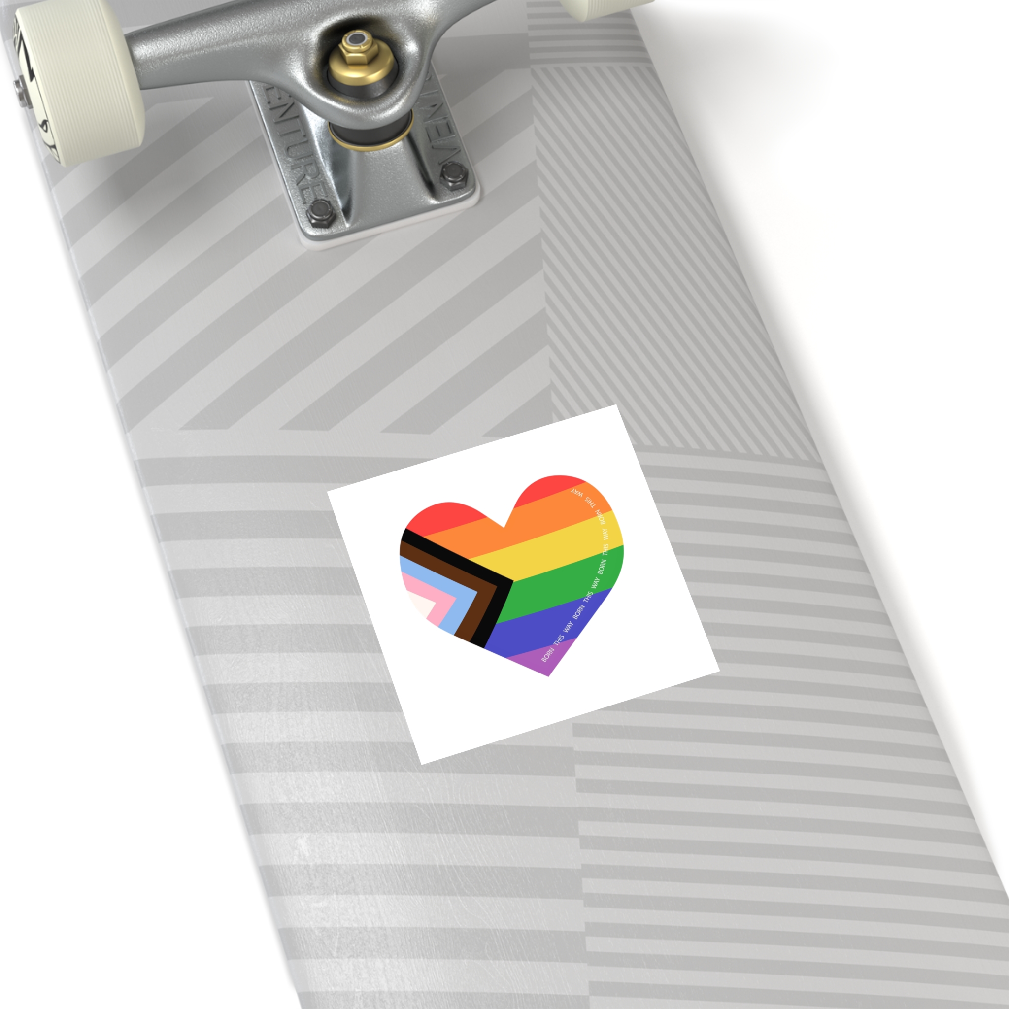 Heart Shaped Lgbtq Flag Flat Vector Illustration Laminate Stickers Square - Image 20