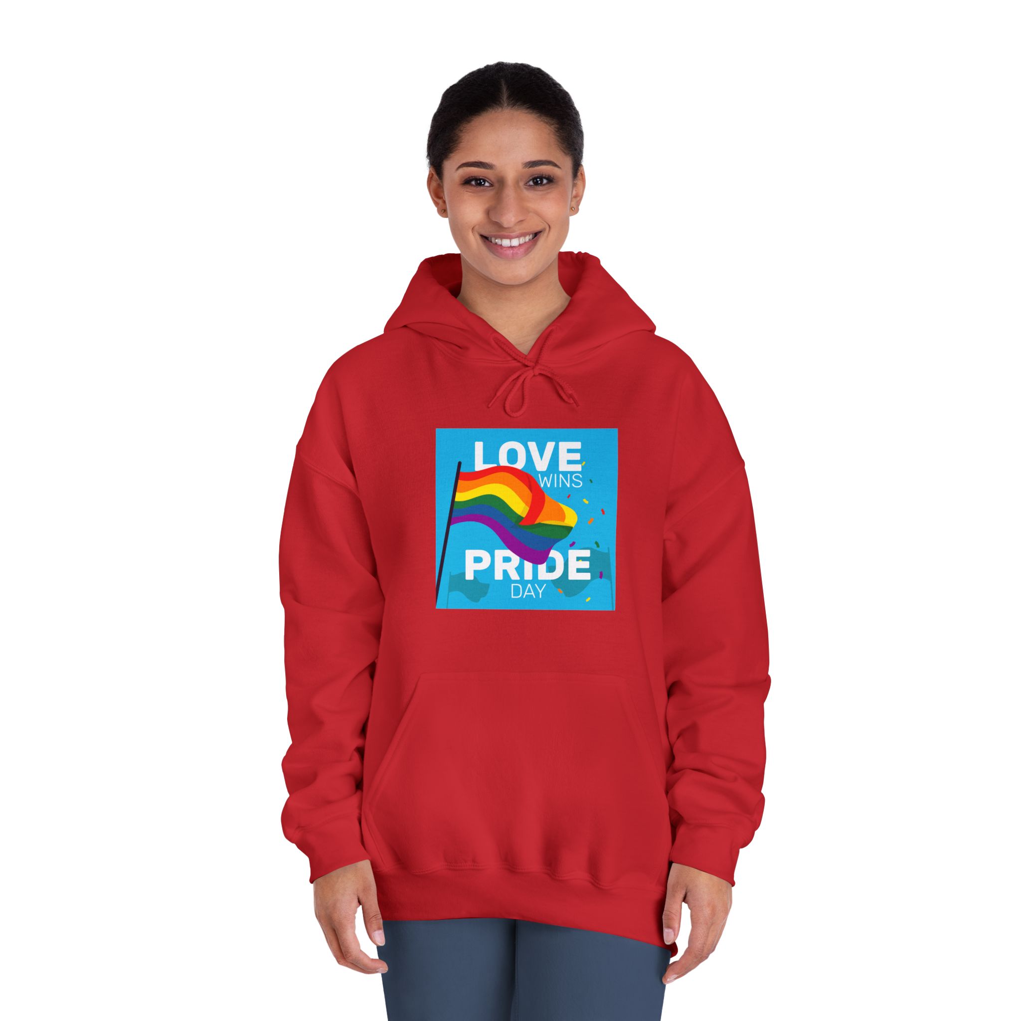 Pride Day Event With Rainbow Flag Unisex Dryblend Hooded Sweatshirt - Image 36