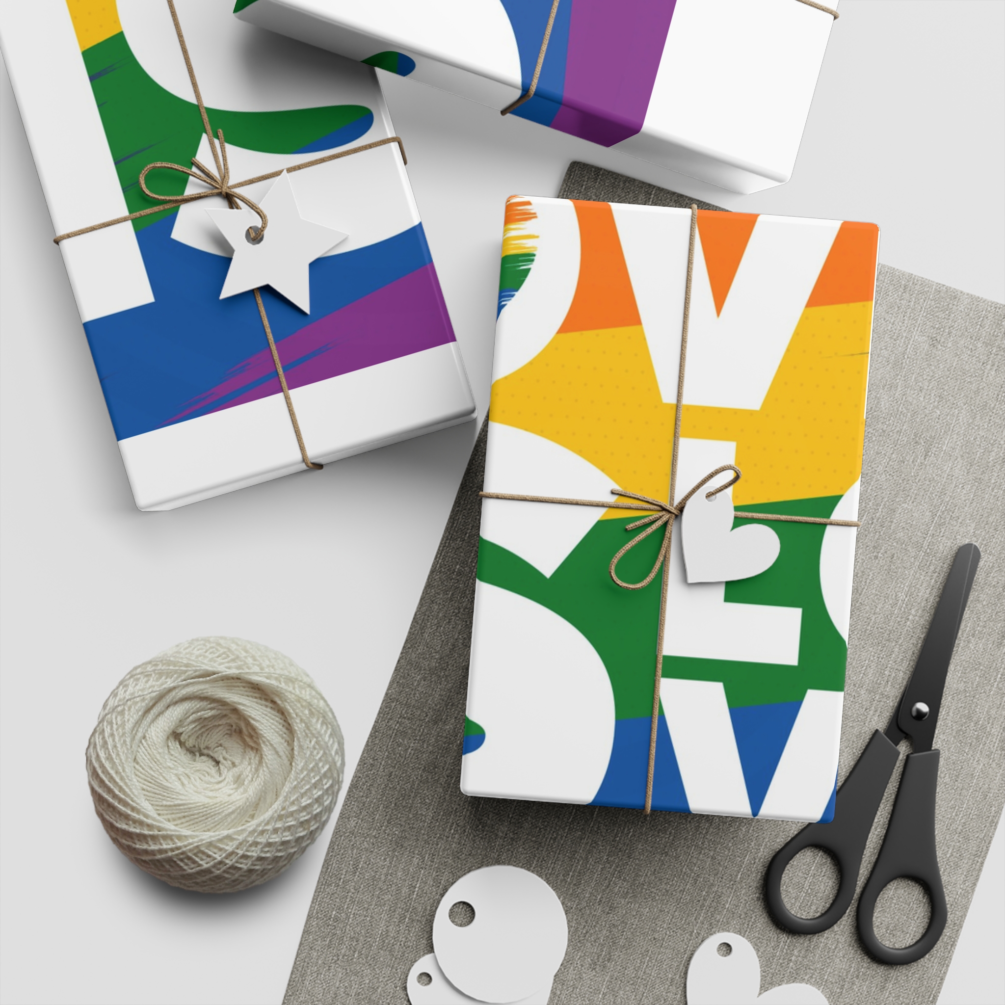 Lgbt Pride Month June Lesbian Gay Bisexual Transgender Lgbt Rainbow Flag Vector Illustration Gift Wrapping Paper Sheets 1pc - Image 5