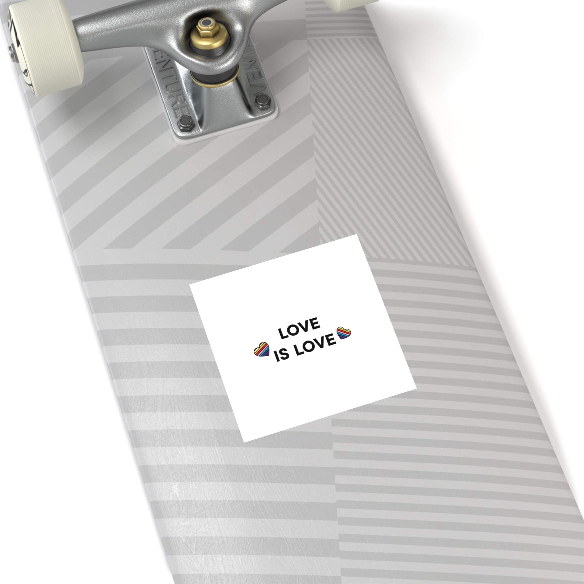 Love Is Love With Rainbow Hearts Laminate Stickers Square - Image 24