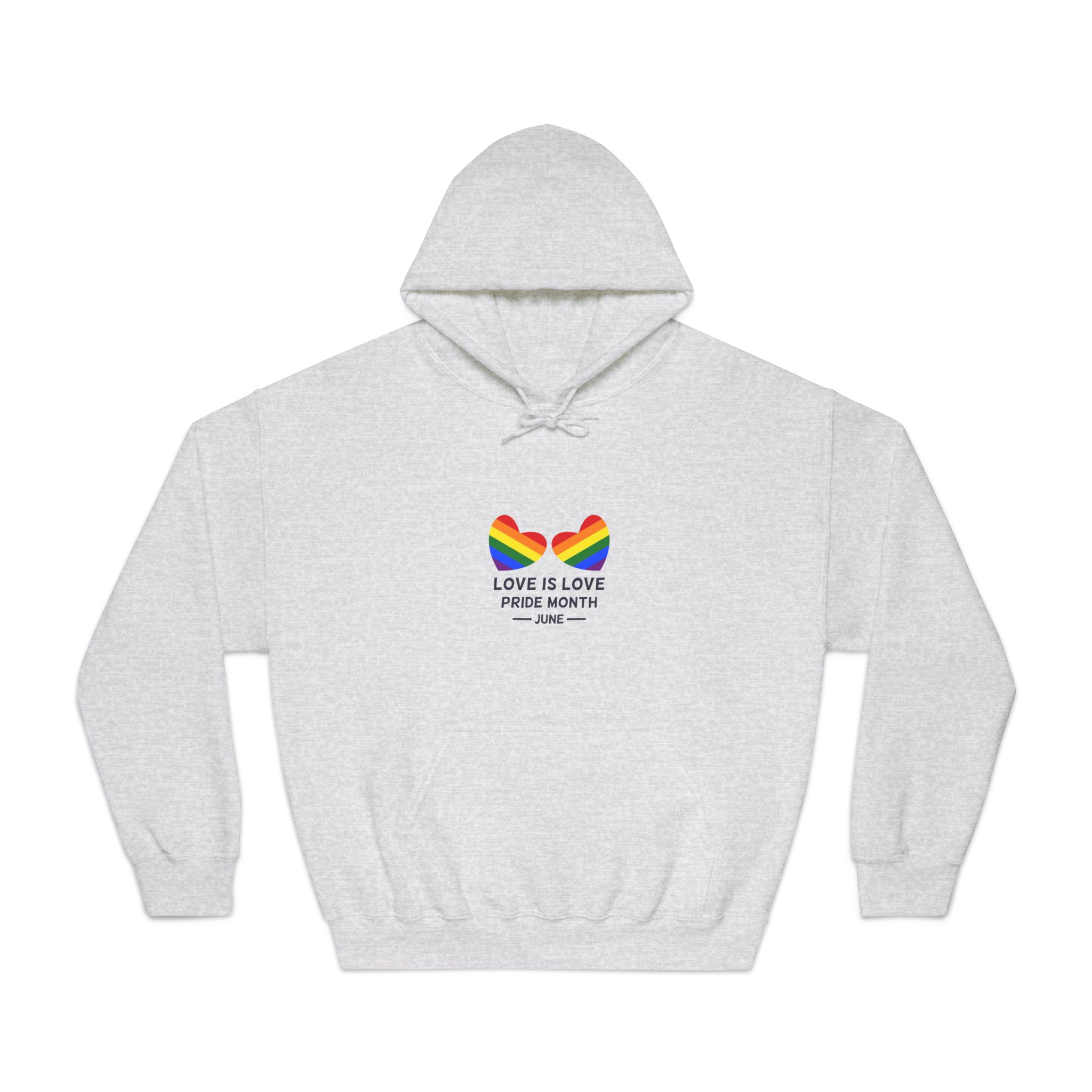 Lgbtq Pride Month June Every Year Rainbow Sign Pride Community Design Banner Poster Card Background Template Unisex Dryblend Hooded Sweatshirt - Image 5