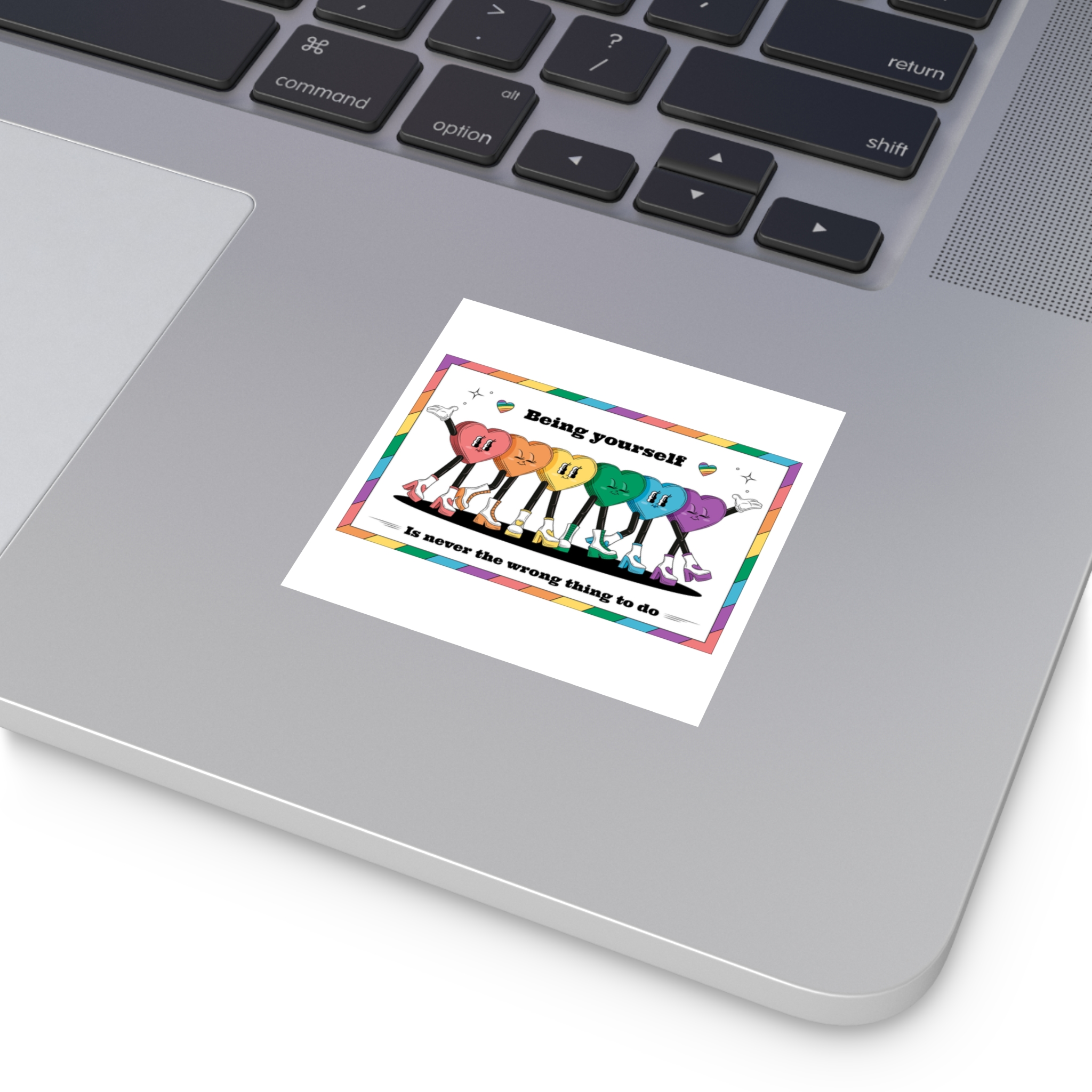 Illustration Pride Month Celebration Laminate Stickers Square - Image 7