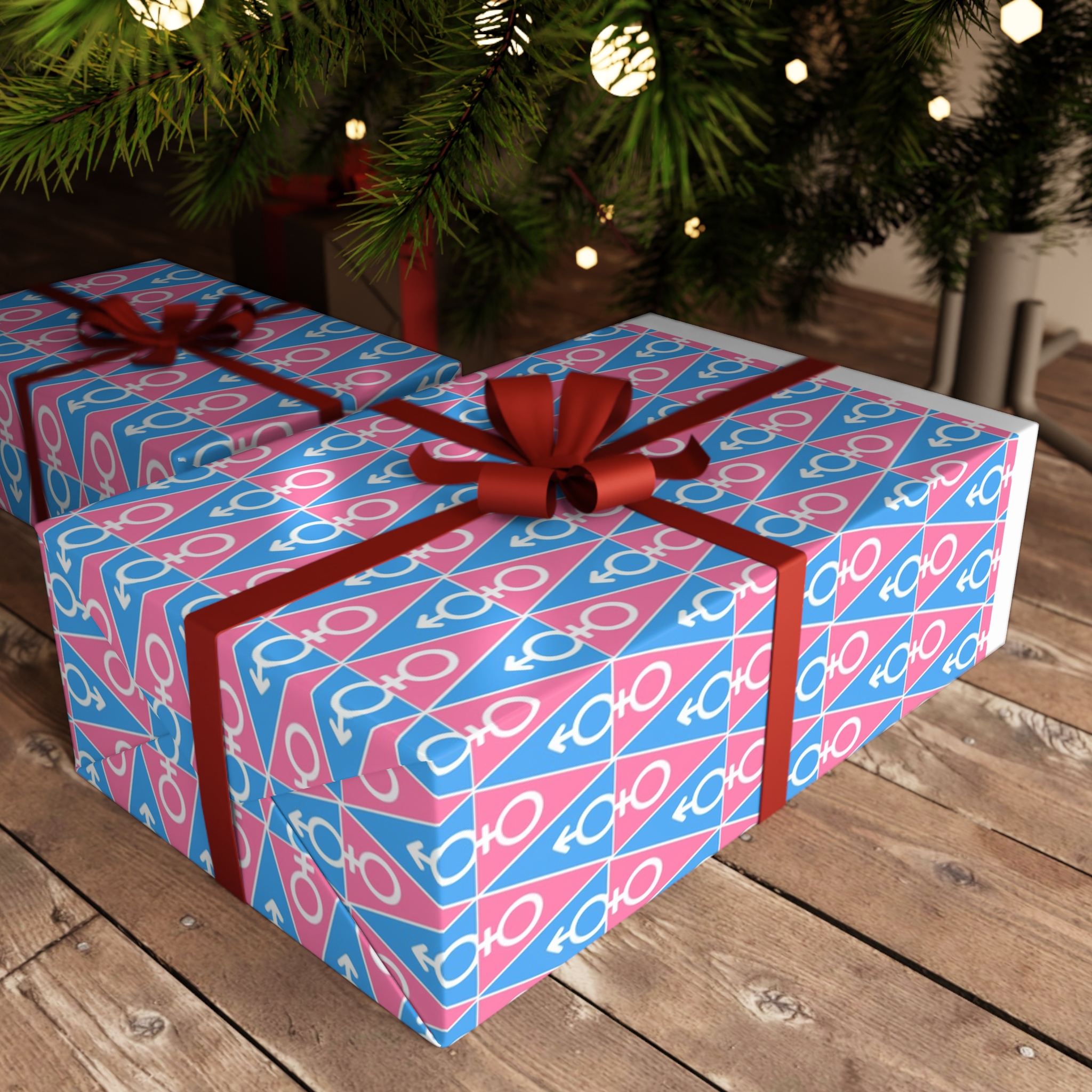 Gender Symbol Pattern Gift Wrapping Paper Sheets 1pc - Image 6