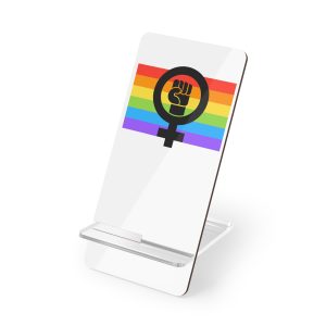 Flat Feminist Lgbt Flag Illustration Mobile Display Stand For Smartphones