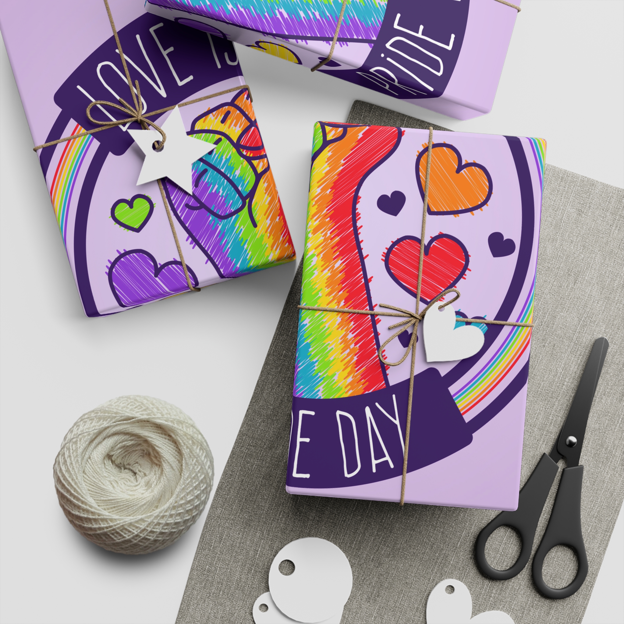 Pride Day Event Concept Gift Wrapping Paper Sheets 1pc - Image 2