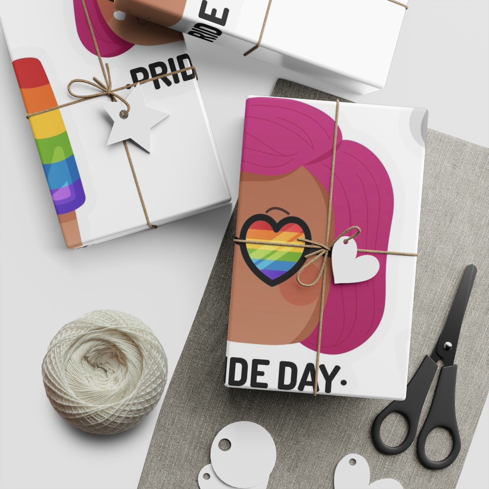 Flat Pride Day Badge Collection Gift Wrapping Paper Sheets 1pc - Image 5