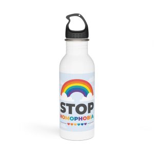 Hand Drawn Stop Homophobia Concept Illustration Stainless Steel Water Bottle