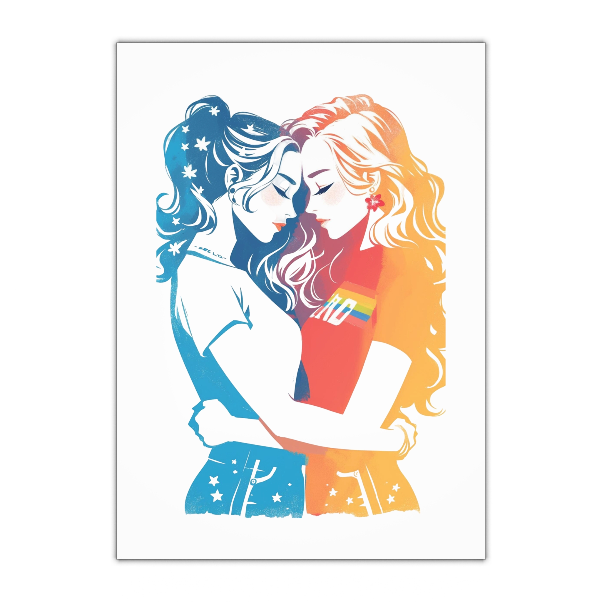 Lesbian Pride Parade Banner Gift Wrapping Paper Sheets 1pc