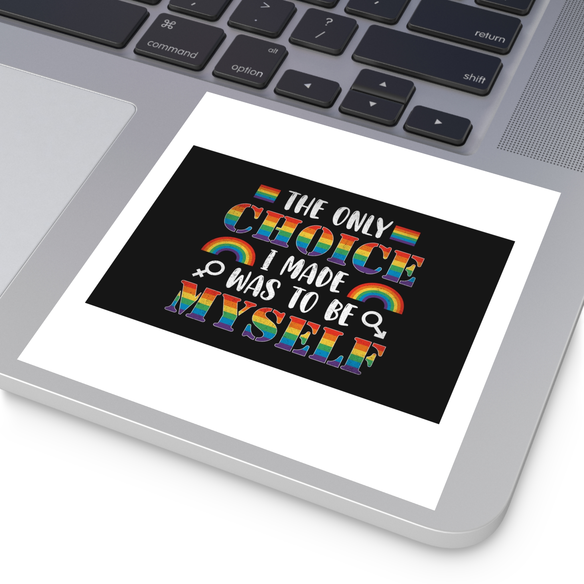 Pride Gay Rainbow Typography Vector Premium T Shirt(1) Laminate Stickers Square - Image 43