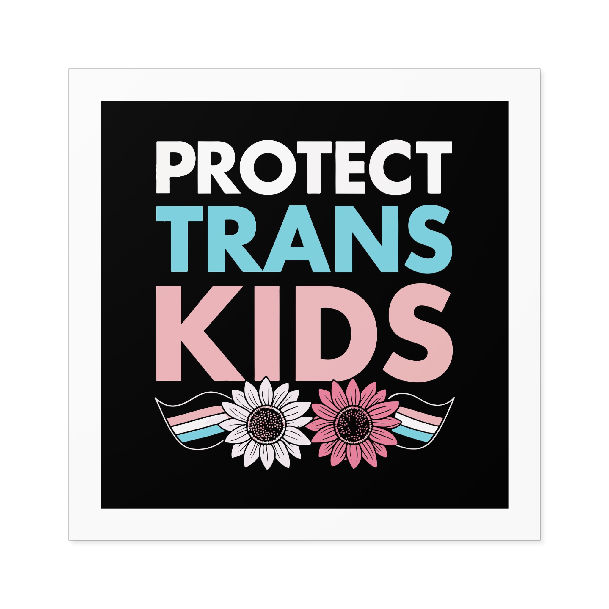 Protect Trans Kids(1) Laminate Stickers Square - Image 49