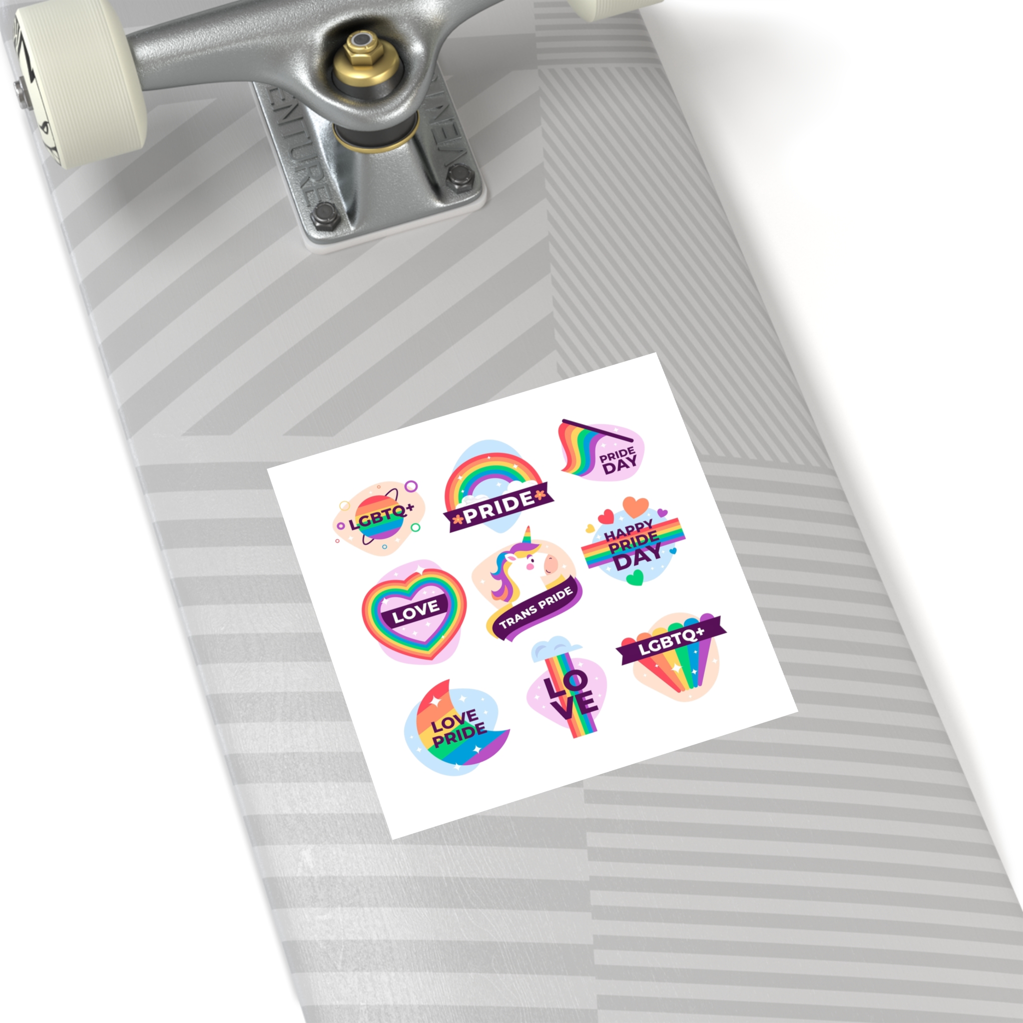 Labels Design Pride Day Event Laminate Stickers Square - Image 36