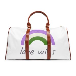 Colorful Rainbow Shape Genderqueer Pride Flag Happy Pride Day Lgbtqia Community Pride Month Vector Hand Drawn Doodle Posters Stickers Logo Cards Waterproof Travel Bag
