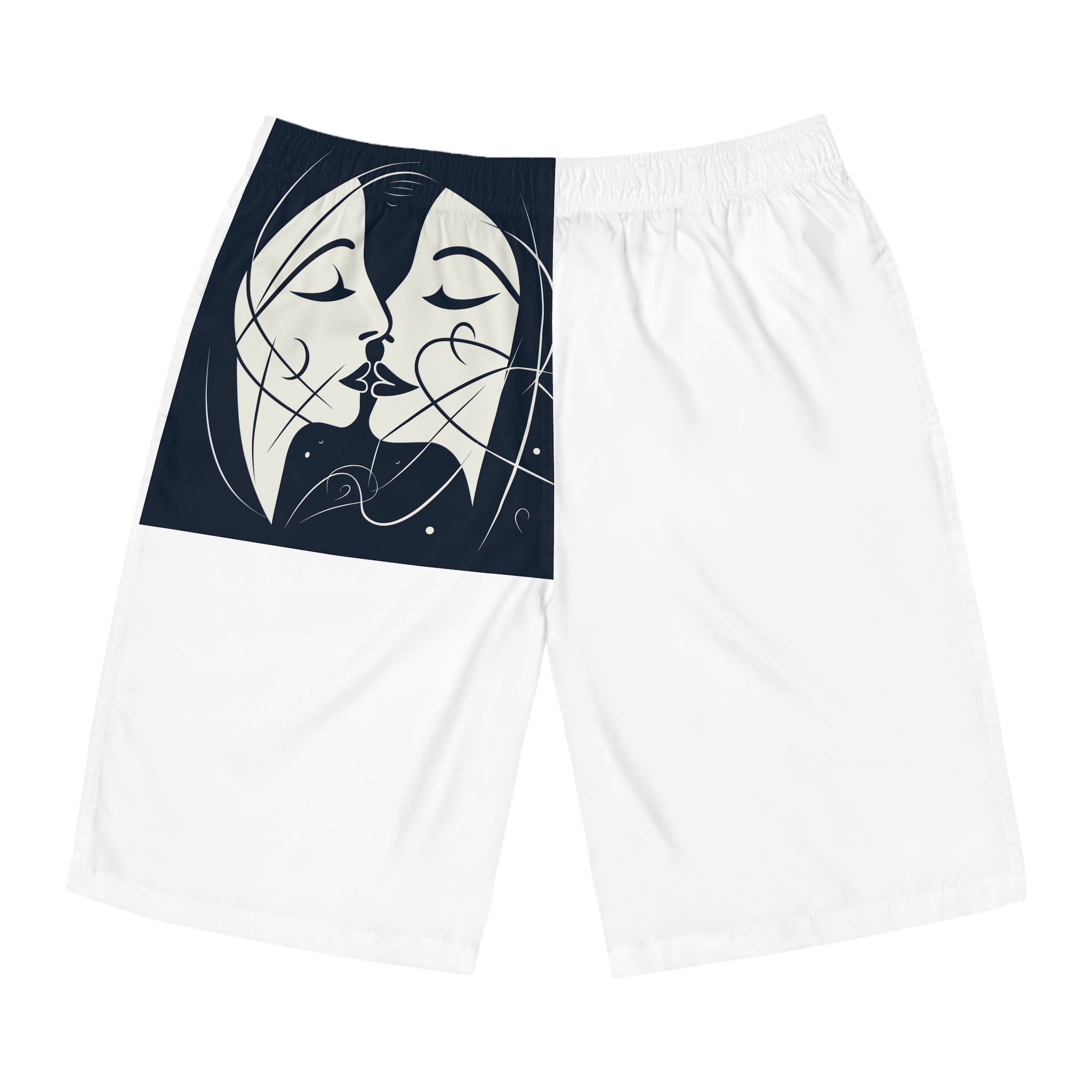 Woman Kiss Mens Board Shorts Aop