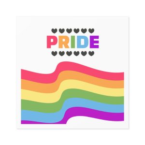 Pride Background With Flag Lgbtq Pride Laminate Stickers Square