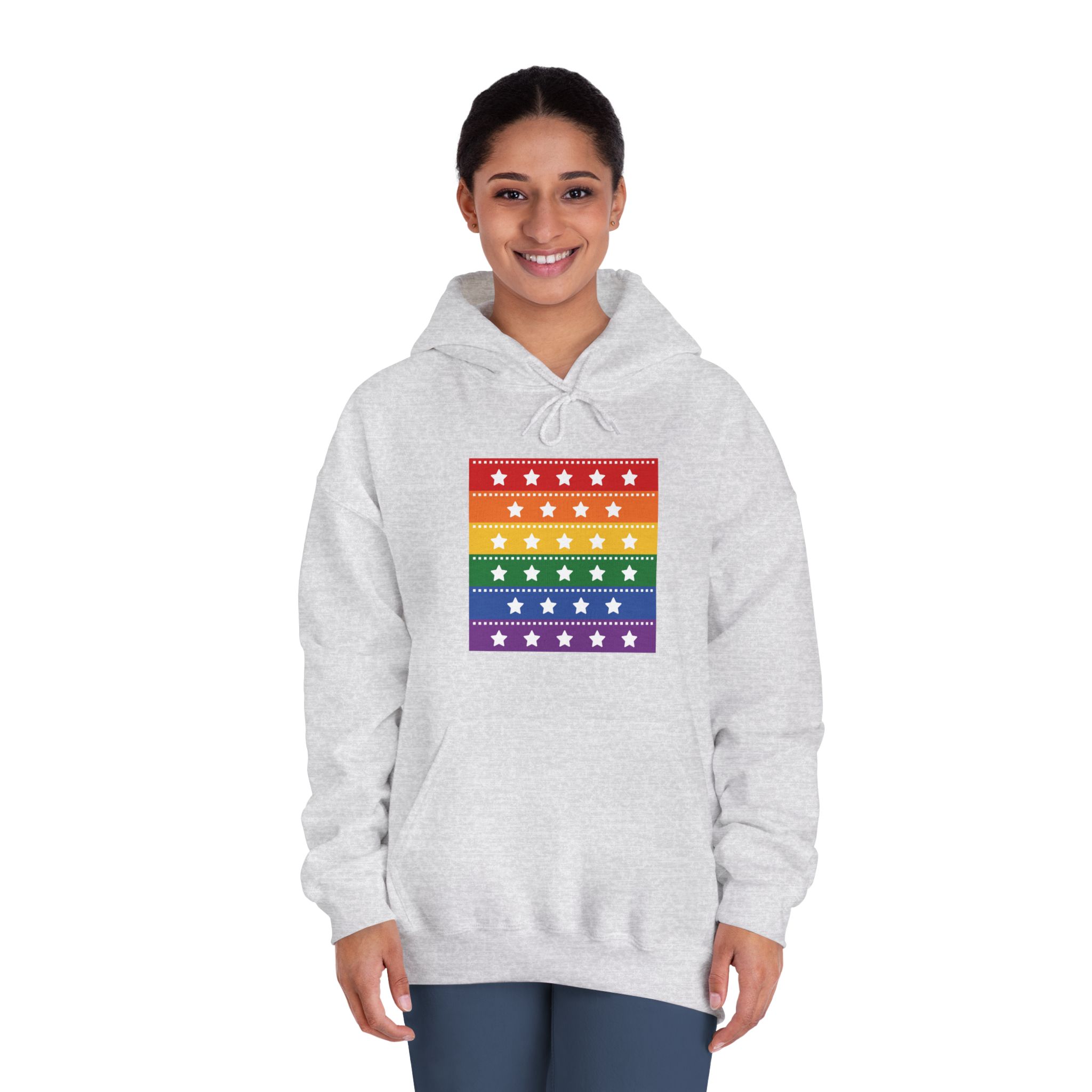 Lgbt Pride Month June Lesbian Gay Bisexual Transgender Lgbtq Flag Rainbow Vector(4) Unisex Dryblend Hooded Sweatshirt - Image 8