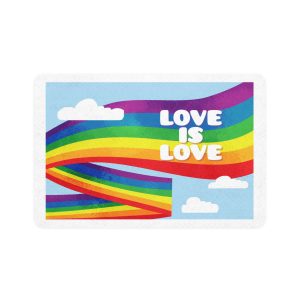 Beautiful Pride Day Flag Concept Pet Food Mat 12x18
