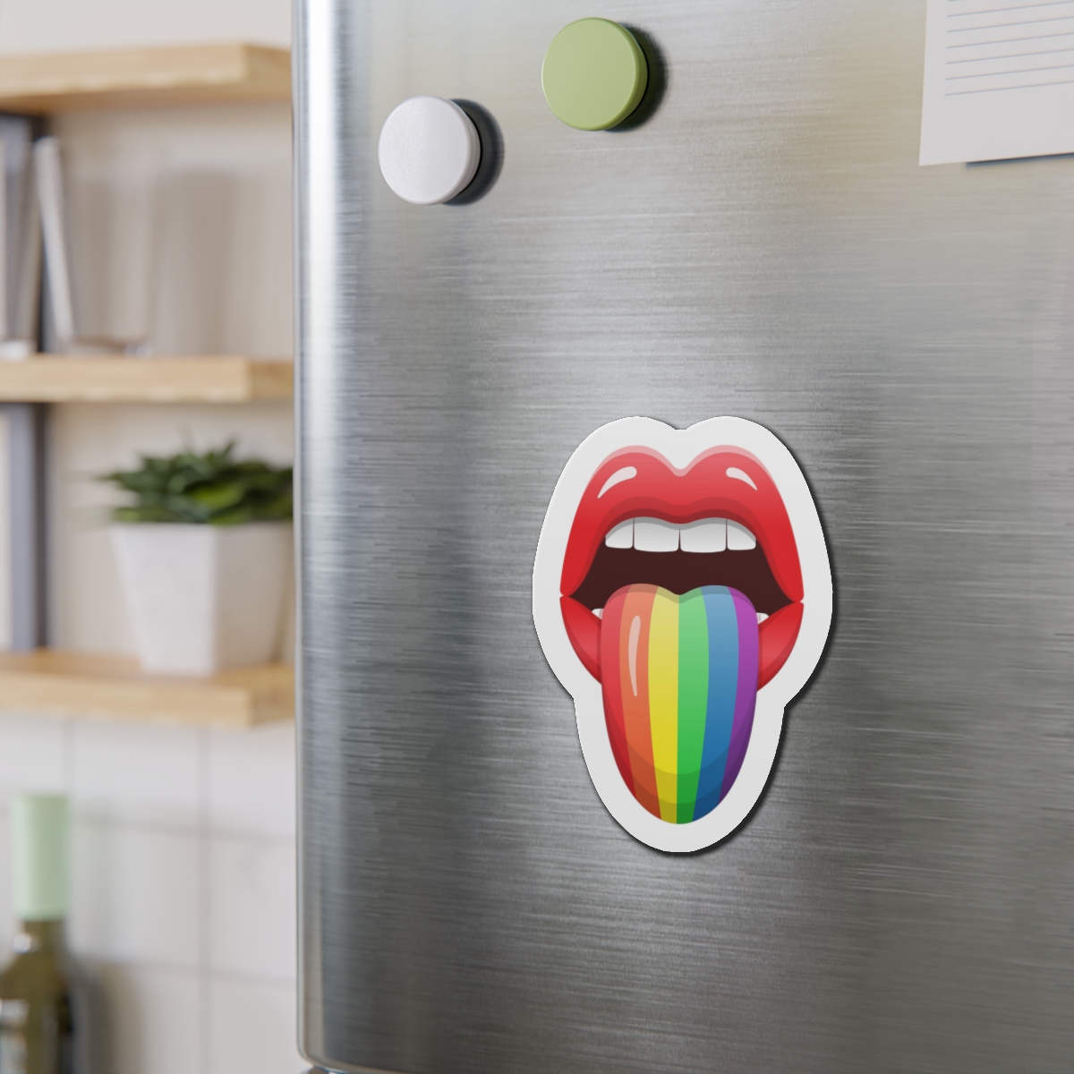 Lgbt Lips With Rainbow Color Tongue Die Cut Magnets - Image 15