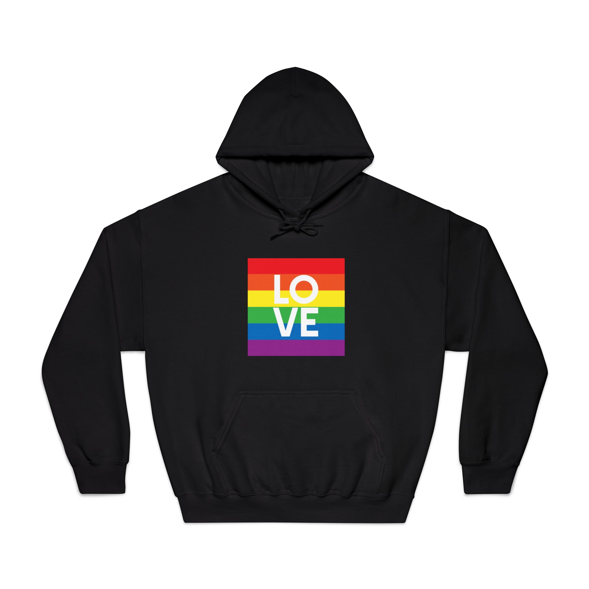 Love Lgbt Squere White Unisex Dryblend Hooded Sweatshirt - Image 9