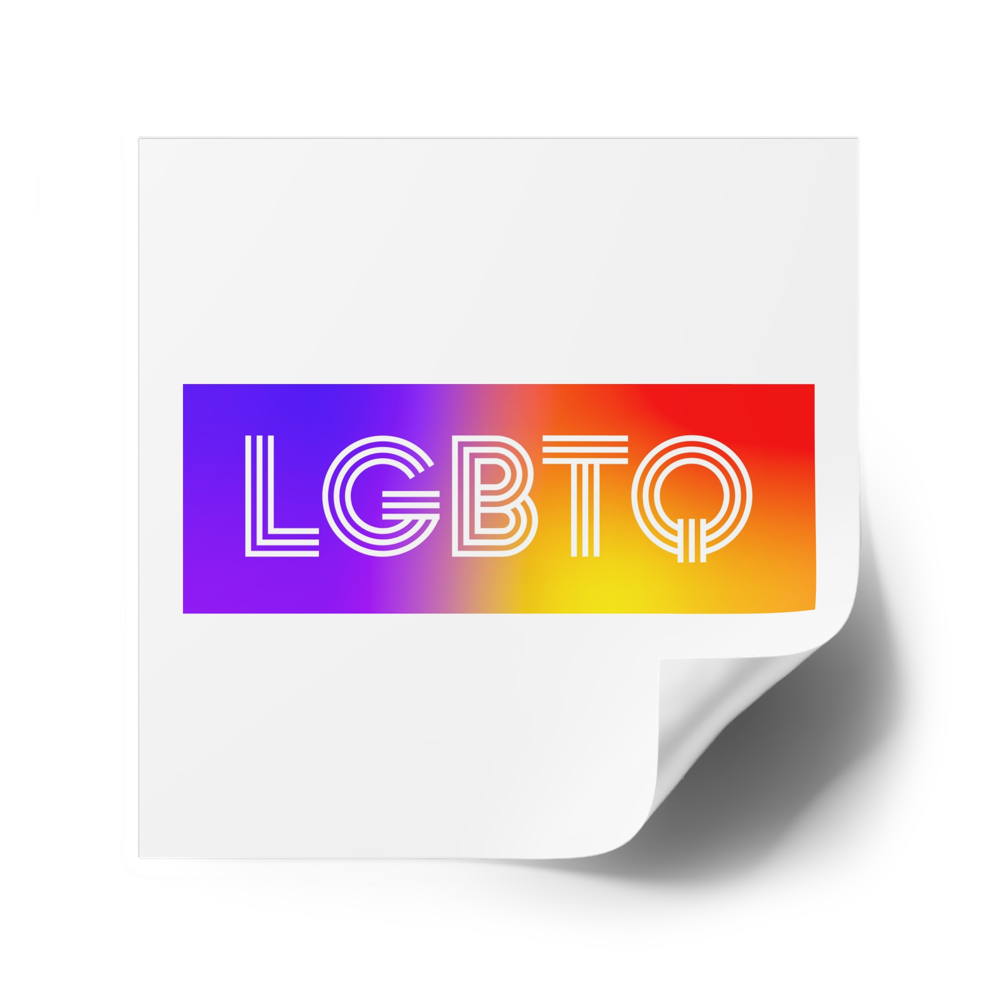 Lgbtq Typography With Rainbow Gradient Background Colorful Vibrant Pride Concept Poster Banner Laminate Stickers Square - Image 42