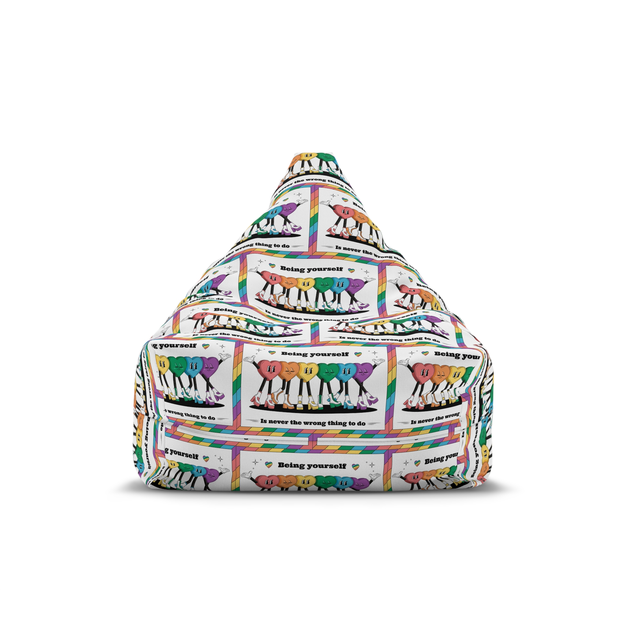 Illustration Pride Month Celebration Bean Bag Chair Cover