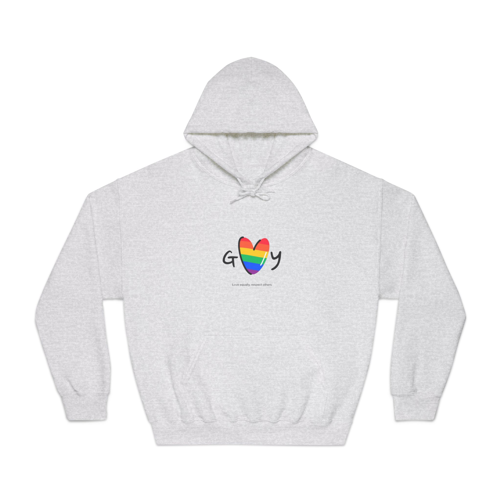 Love Letter Pride Rainbow Lettering Text Writing Pattern Freedom Love Heart Homo Colors Flag Parade Unisex Dryblend Hooded Sweatshirt - Image 5