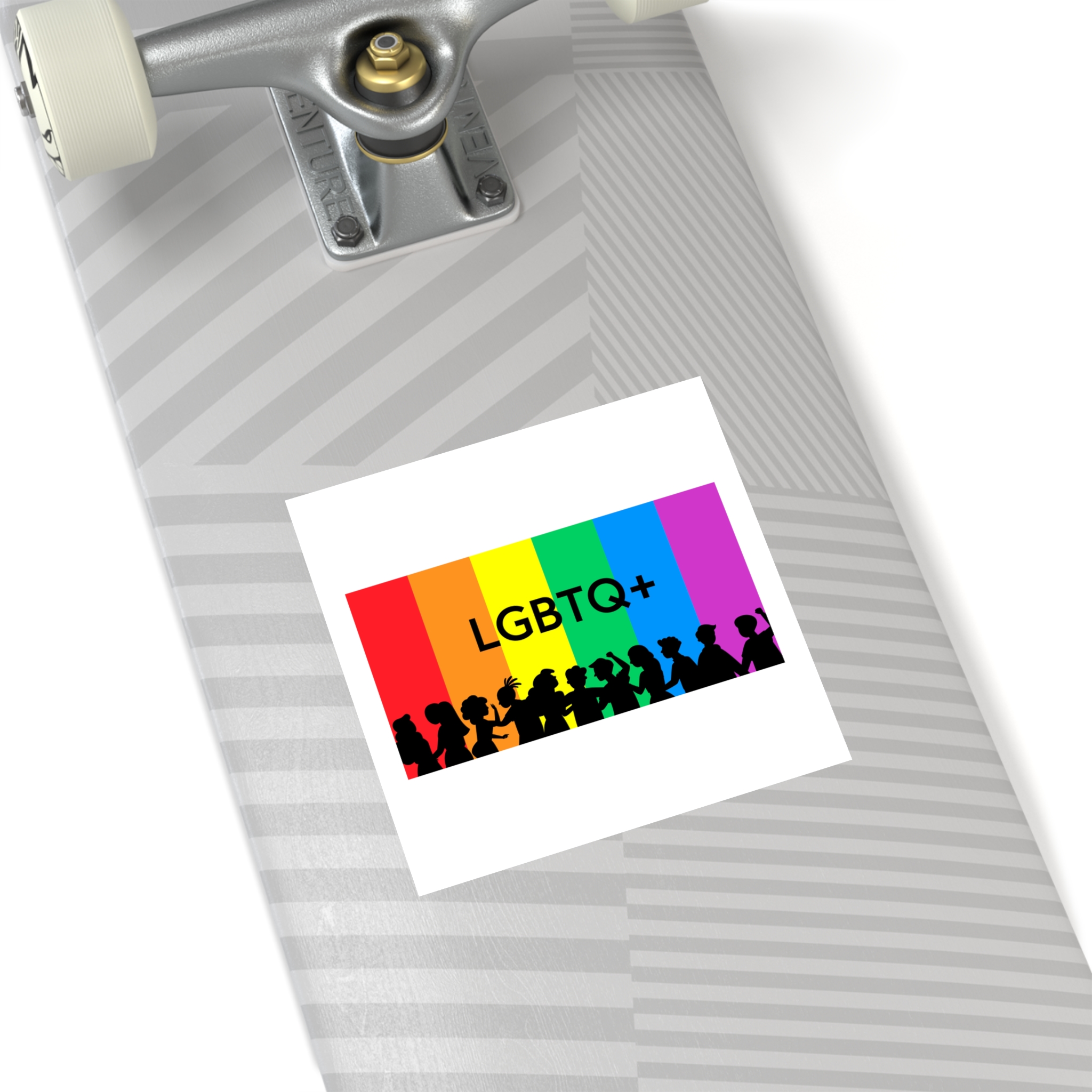 Rainbow Lgbt Lgbtqia Pride Flag Sign Flat Icon Laminate Stickers Square - Image 36