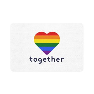 Lgbt Flag With Textlgbt Flag With Text Pet Food Mat 12x18