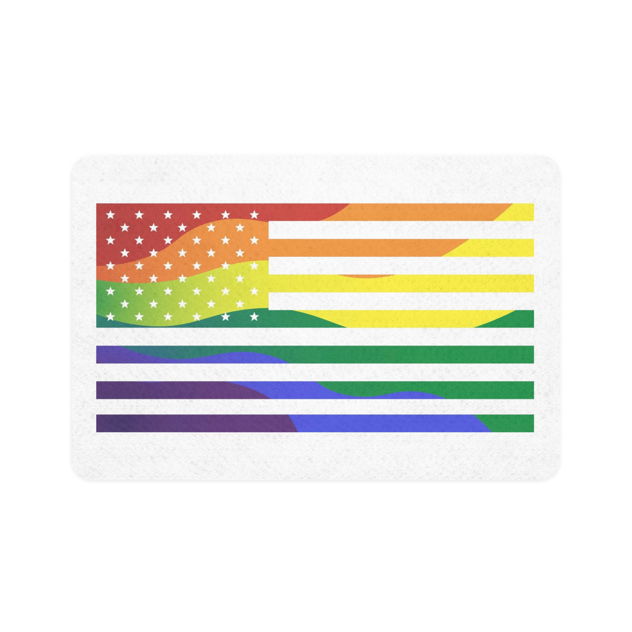 Pride Month America Concept Us Pride Month Flag Pet Food Mat 12x18