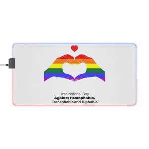 Vector Illustration International Day Against Homophobia Transphobia Biphobia - Led Gaming Mouse Pad