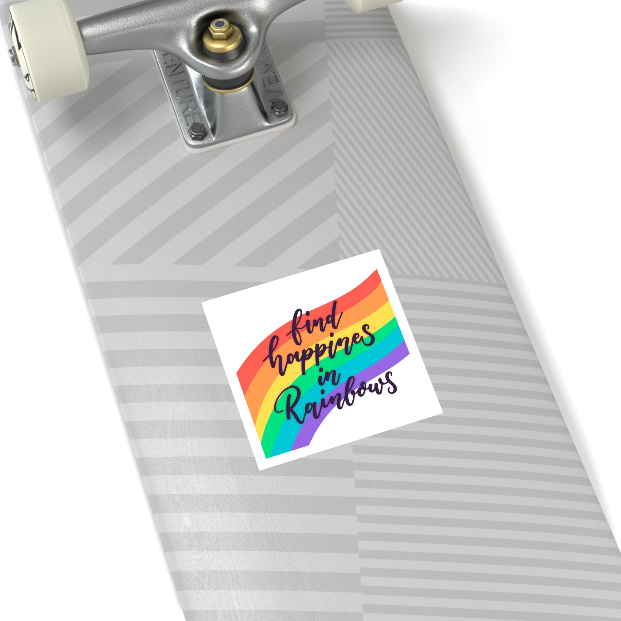 Pride Day Lettering With Rainbow Colors Laminate Stickers Square - Image 28