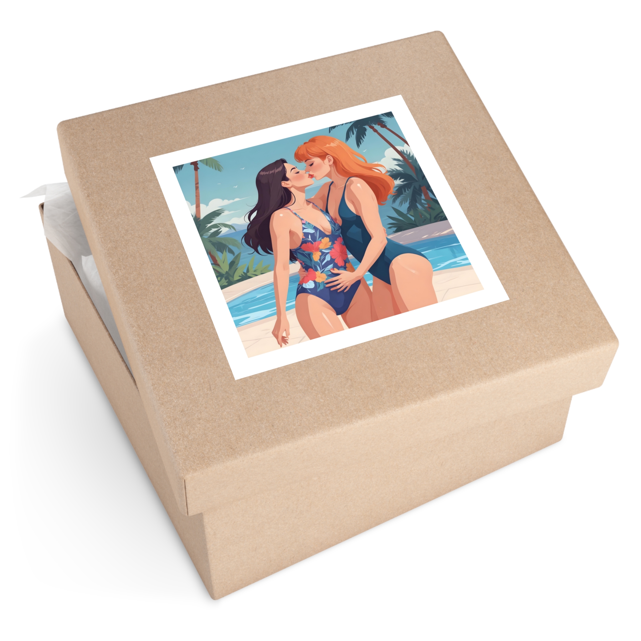 Lesbian Pride Design 9A4265 Laminate Stickers Square - Image 51