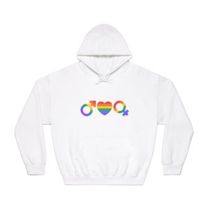 Lgbt Pride Month June Lesbian Gay Bisexual Transgender Lgbtq Flag Rainbow Vector(2) Unisex Dryblend Hooded Sweatshirt