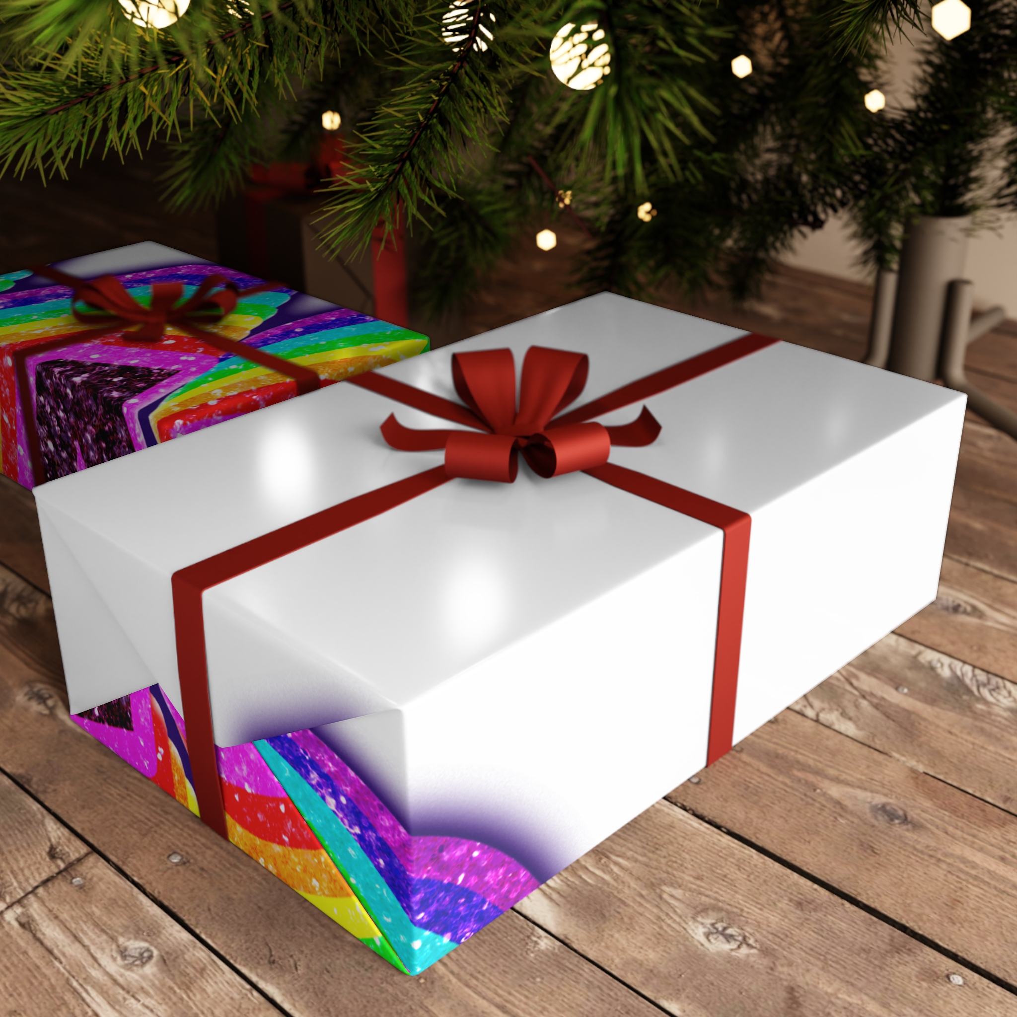Love Png Word Rainbow Typography Gift Wrapping Paper Sheets 1pc - Image 6