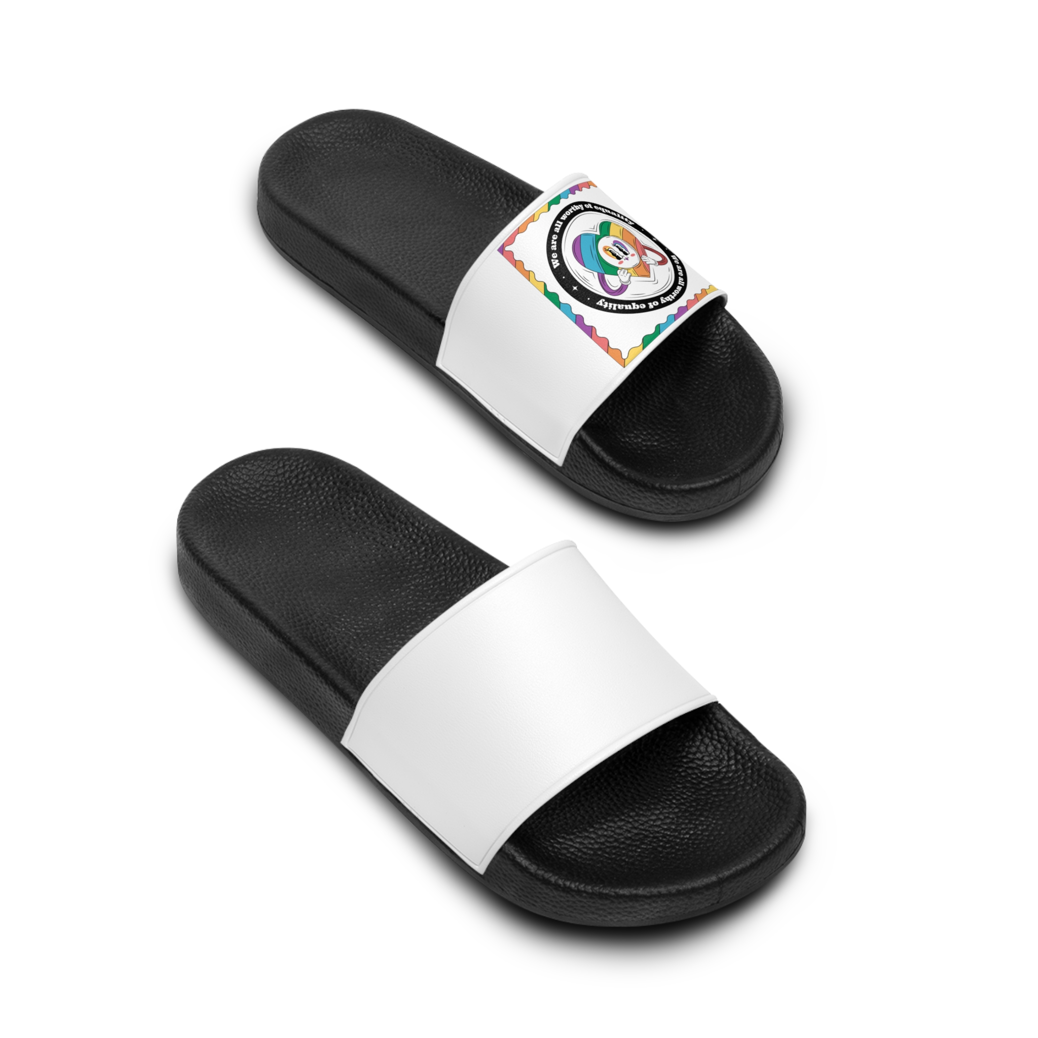 Hand Drawn Illustration Pride Month Celebration(3) Mens Slide Sandals - Image 4