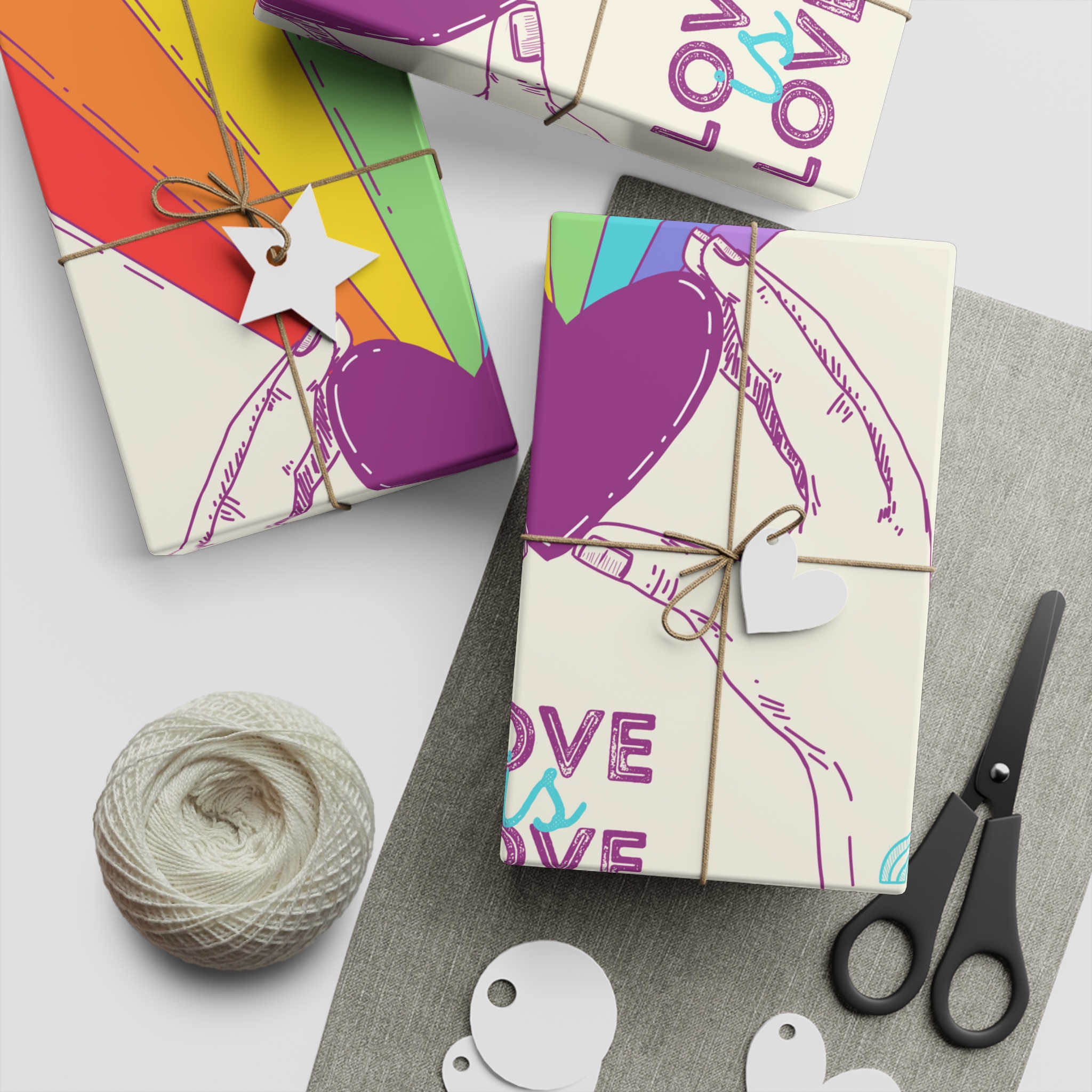 Lesbian Pride Design 882D67 Gift Wrapping Paper Sheets 1pc - Image 2
