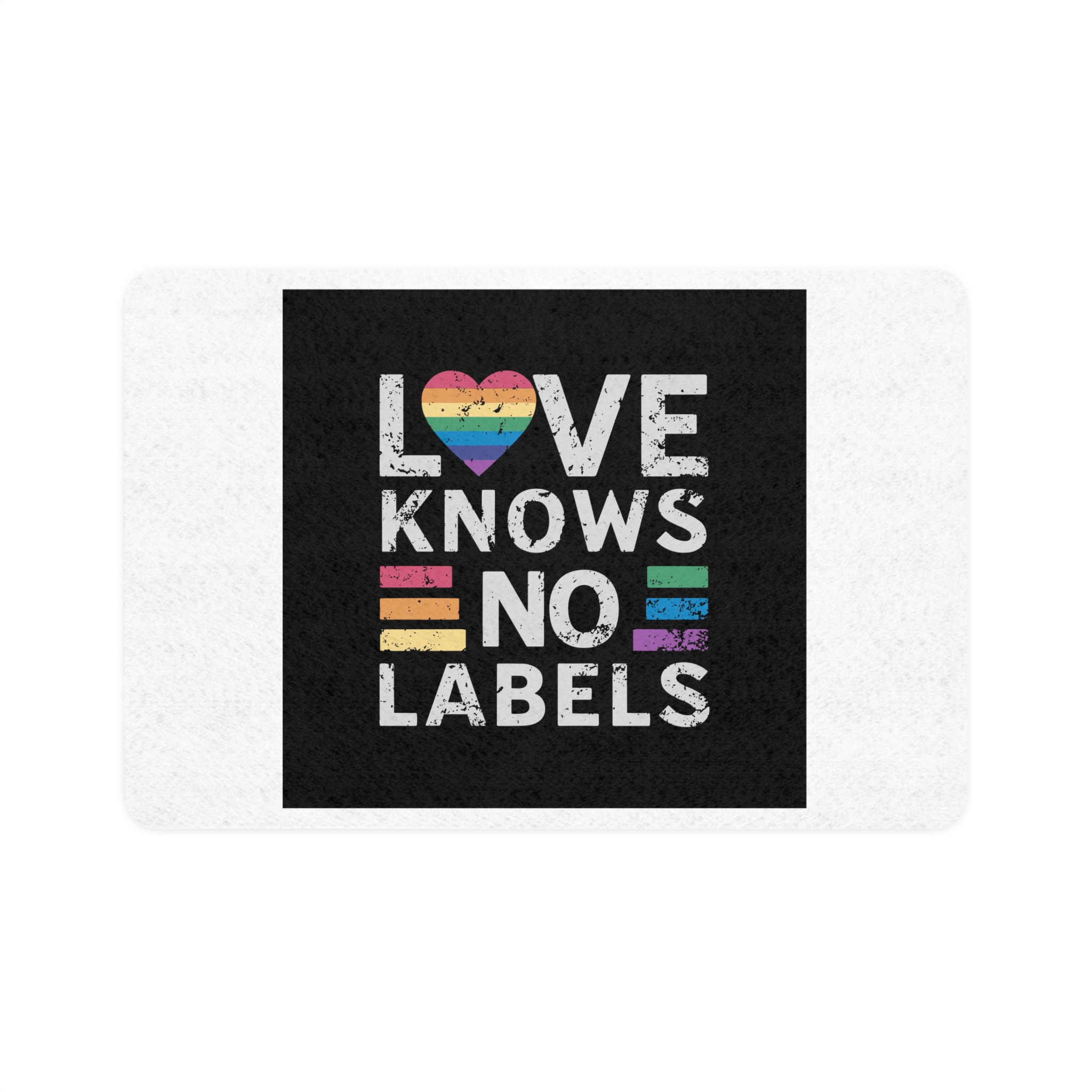 Love Knows No Labels Happy Pride Month Pet Food Mat 12x18