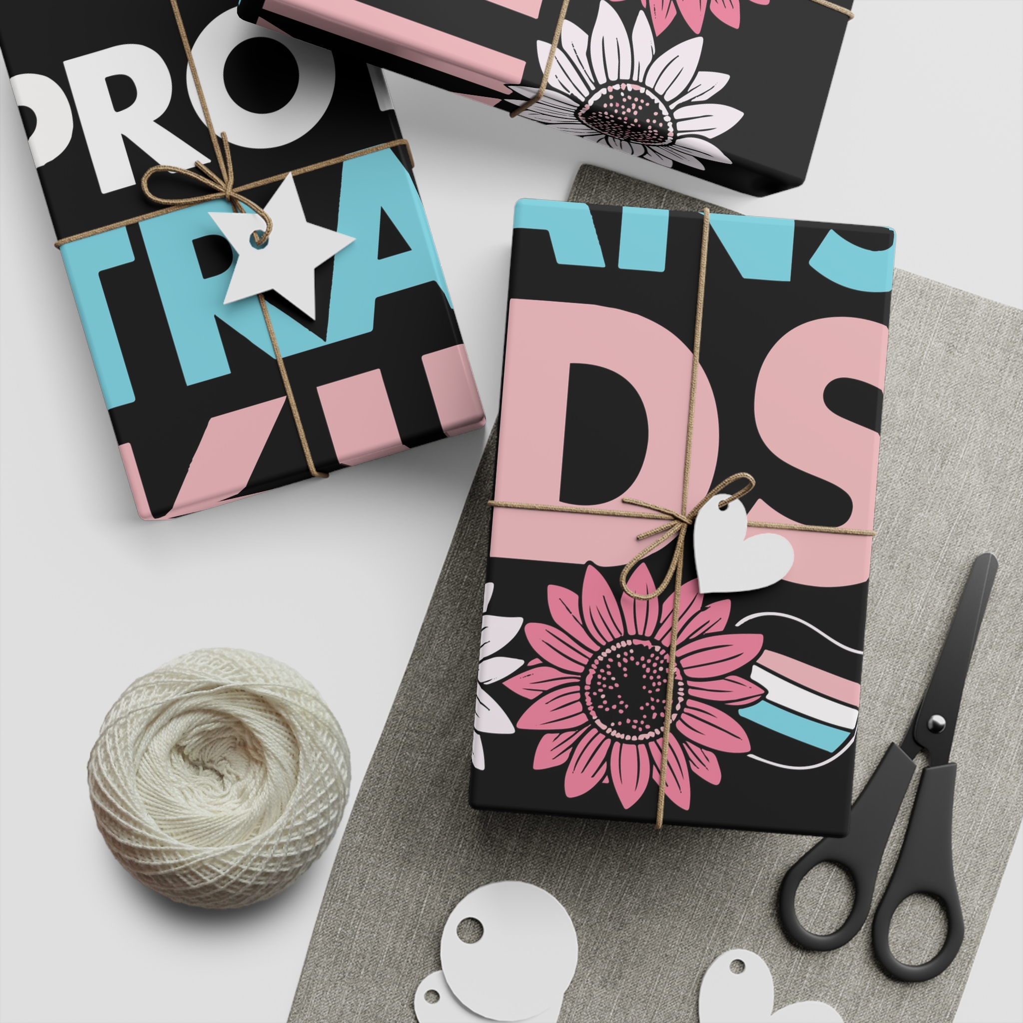 Protect Trans Kids(1) Gift Wrapping Paper Sheets 1pc - Image 2