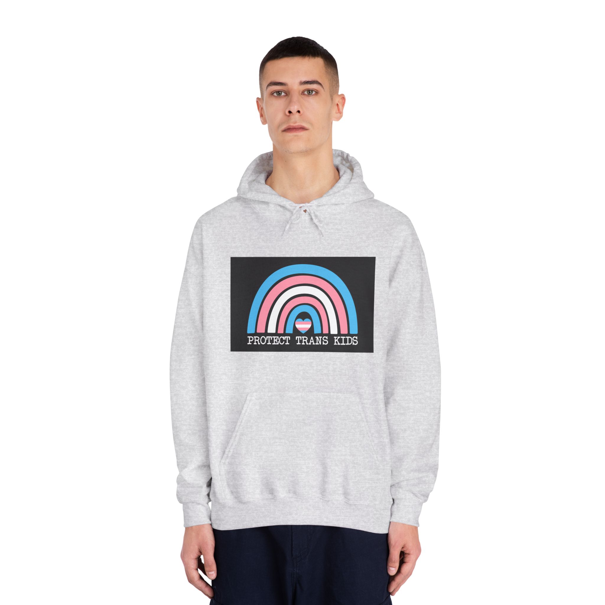 Poster That Says Protection Boys Their Kids Unisex Dryblend Hooded Sweatshirt - Image 7