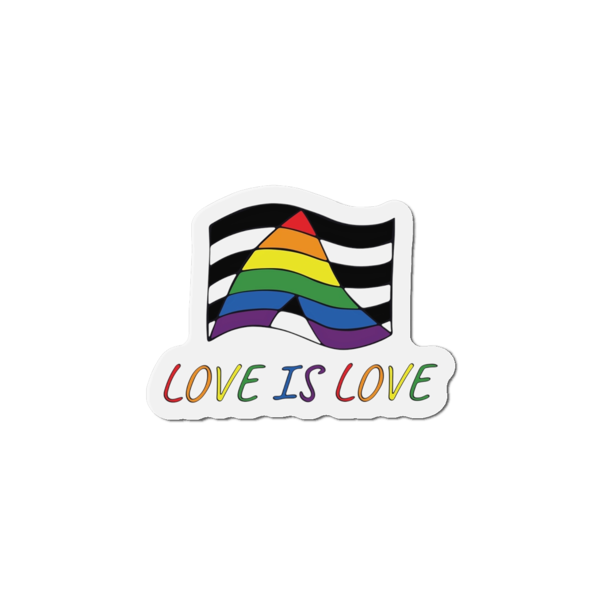 Colorful Straight Ally Pride Flag Happy Pride Day Lgbtq Community Pride Month Vector Hand Drawn Doodle Posters Stickers Logo Cards Die Cut Magnets - Image 7