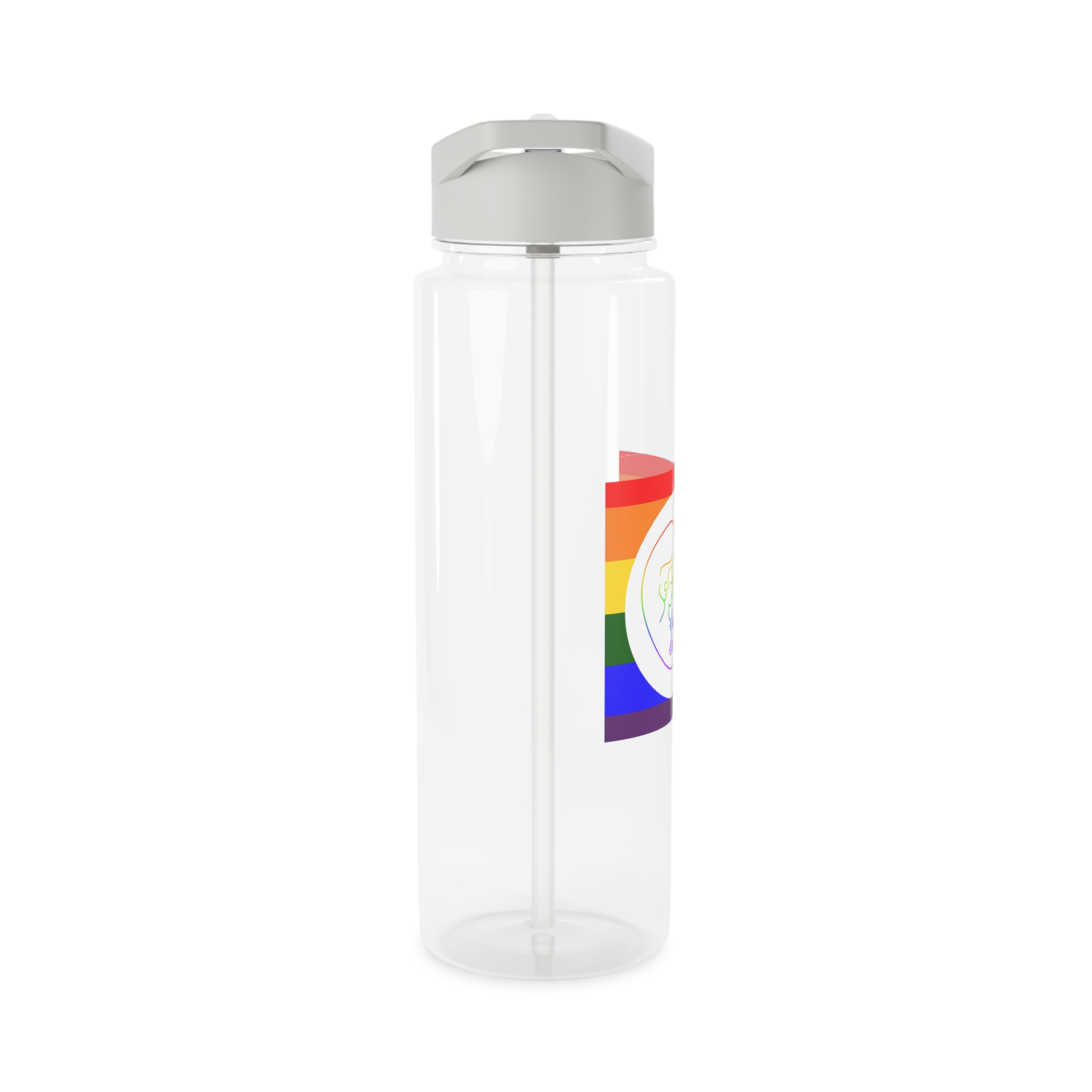Poster With Kissing Woman Hand Lettering Love Is Love Theme Month Pride Lgbtq Love Background Tritan Water Bottle - Image 8